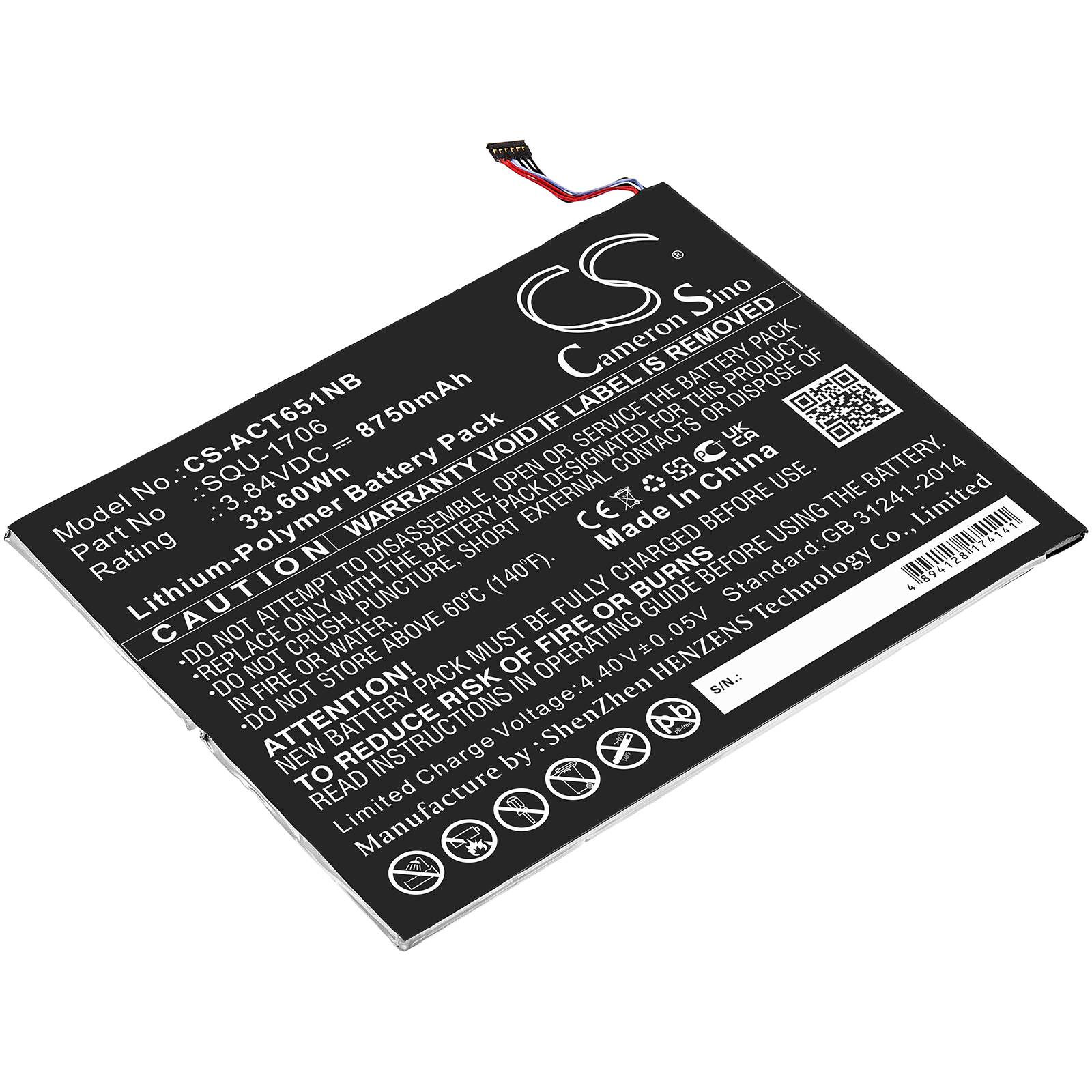 Акумулятор Acer Chromebook Tab 10, D651N