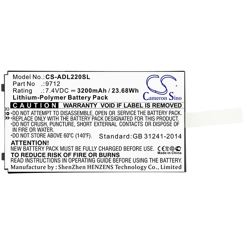 Акумулятор Additel 22XA Multifunction Calibrator, ADT 220 Multifunction Loop Cal, ADT 221A Multifunction Tempera, ADT 222A Multifunction Process, ADT 223A Documenting Process C, ADT 672 Digital Pressure Calib - Зображення 3
