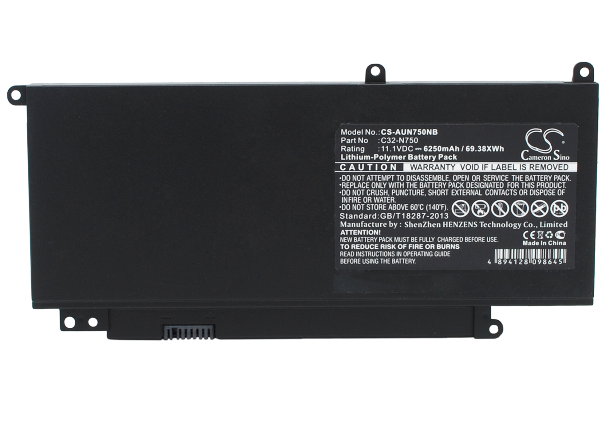 Акумулятор Asus N750, N750J, N750JK, N750JK-1A, N750JK-DB71, N750JK-T4024H, N750JK-T4042H, N750JK-T4043H, N750JK-T4053H, N750JK-T4058H, N750JK-T4087H, N750JK-T4091H, N750JK-T4092H, N750JK-T4093H, N750JK-T4102H, N750JK-T4104H, N750JK-T4105H,