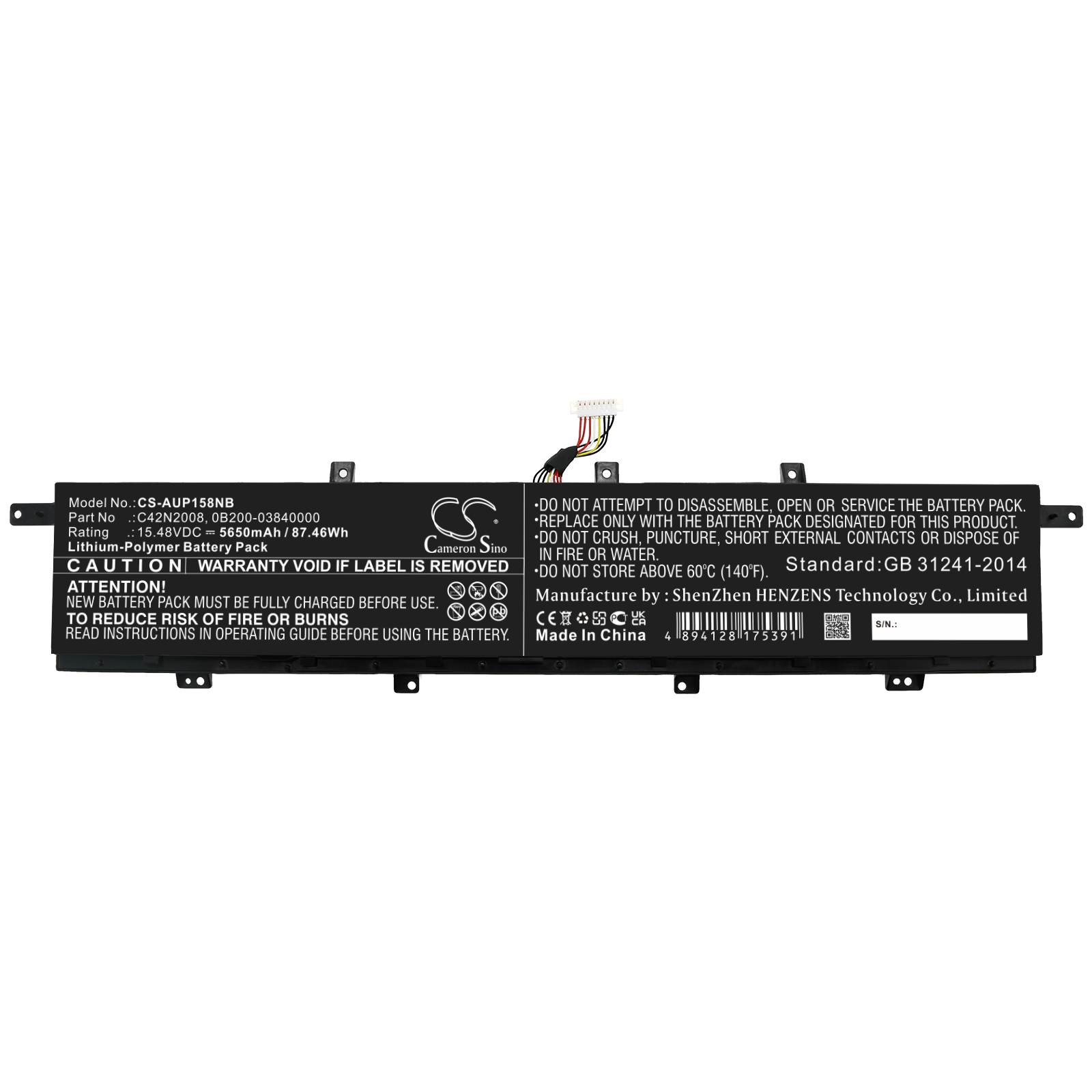 Акумулятор Asus ZenBook Pro 15 UX582LR, ZenBook Pro 15 UX582LR-H2002R, ZenBook Pro Duo 15 OLED UX582L, ZenBook Pro Duo 15 OLED UX582L, ZenBook Pro Duo 15 OLED UX582L, Zenbook Pro Duo 15 OLED UX582L, ZenBook Pro Duo 15 OLED UX582L, ZenBook Pro Duo 15 - Зображення 3