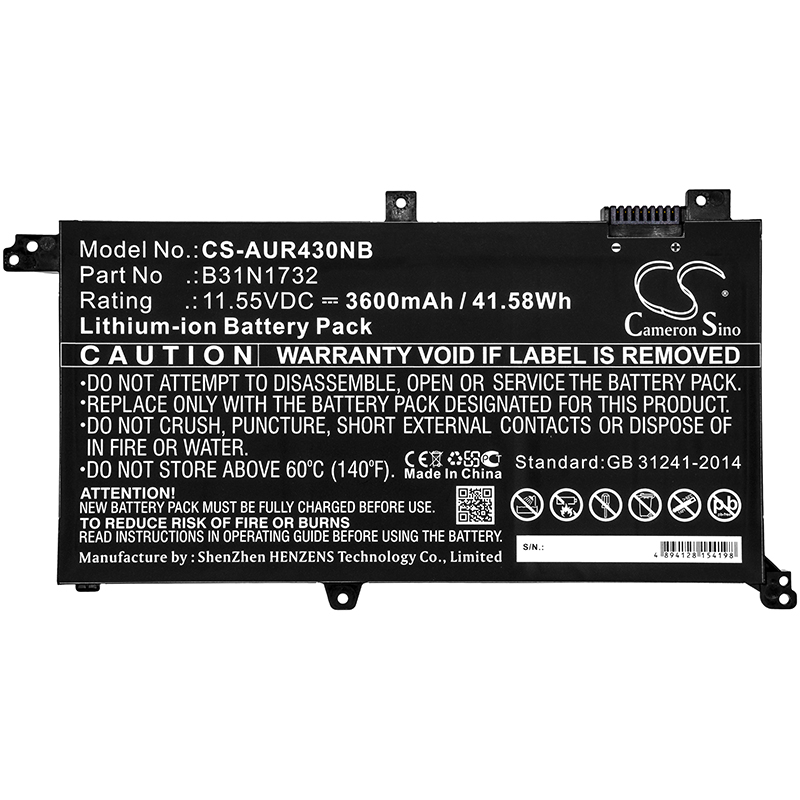 Акумулятор Asus K430FA, K430FN, K430UF, R430FA, R430FN, S4300UF, S430FA, S430FAEB008T, S430FA-EB008T, S430FAEB039R, S430FA-EB039R, S430FAEB061T, S430FA-EB061T, S430FN VivoBook S14 S430FN, S430UA, S430UF, S430UN, V430FA, V430FN, V430UF, VivoBook S14 - Зображення 3