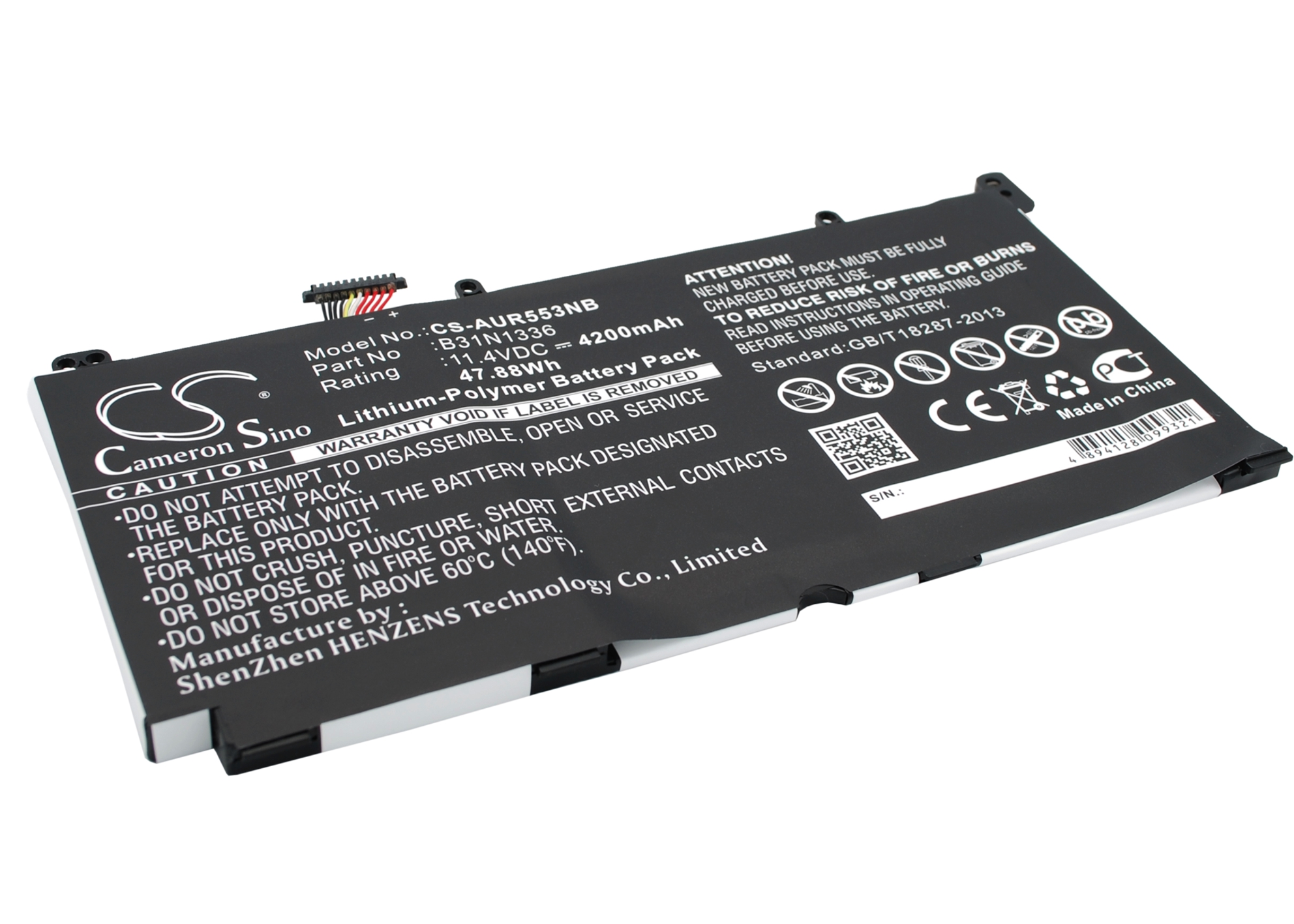 Акумулятор Asus A551LN, K551LA Serie, K551LA-XX235D, K551LA-XX314D, K551LA-XX317H, K551LA-XX318H, K551LB, K551LB-XX184H, K551LB-XX210H, K551LB-XX225D, K551LB-XX226D, K551LB-XX227H, K551L-DM550H, K551LM-XX400H, K551LN-DM092H, K551LN-XO401H, - Зображення 2