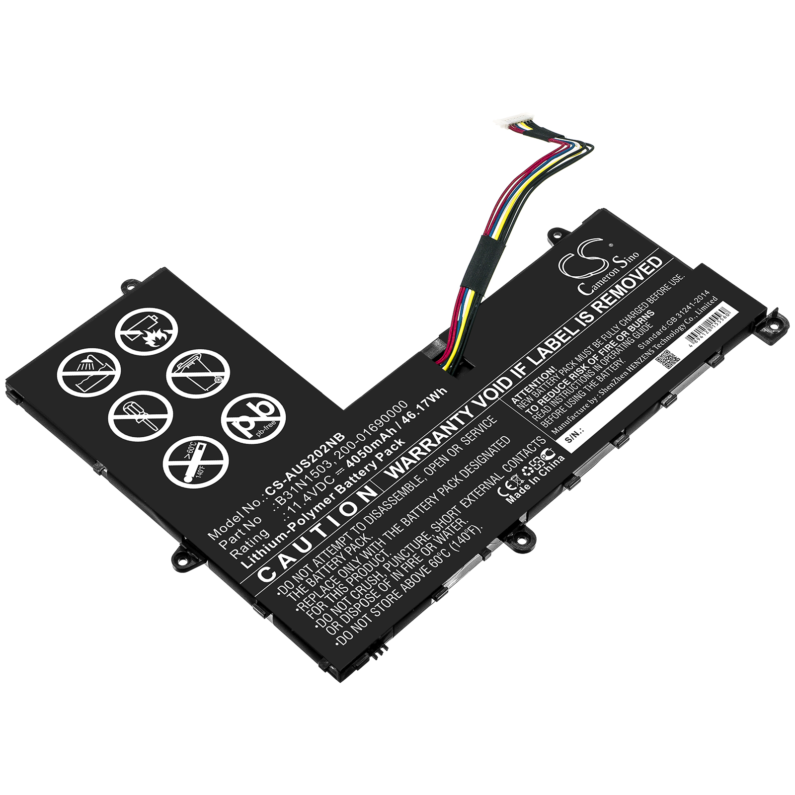 Акумулятор Asus E202SA, E202SA Serie, E202SA-1A, E202SA-1B, E202SA-1D, E202SA-1E, E202SA-7A, E202SA-7B, E202SA-FD0011T, E202SA-FD0012T, E202SA-FD0091T, EeeBook E202SA, EeeBook E202SA-FD0011T, EeeBook E202SA-FD0012T, R206SA