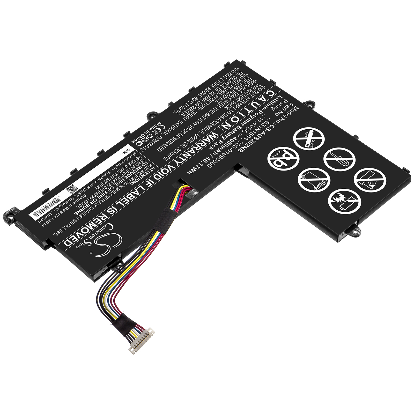 Акумулятор Asus E202SA, E202SA Serie, E202SA-1A, E202SA-1B, E202SA-1D, E202SA-1E, E202SA-7A, E202SA-7B, E202SA-FD0011T, E202SA-FD0012T, E202SA-FD0091T, EeeBook E202SA, EeeBook E202SA-FD0011T, EeeBook E202SA-FD0012T, R206SA - Зображення 2