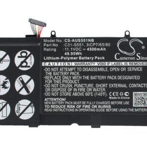 Акумулятор Asus S551L, S551LA, S551LB, S551LB-CJ026H, S551LB-CJ045H, V551L, V551LA-DH51T, VivoBook A551LB, VivoBook A551LB-XX134H, Vivobook A551LB-XX233H, VivoBook A551LB-XX234H, Vivobook A551LB-XX317H, VivoBook K551LB-XX164D, VivoBook