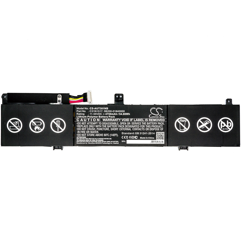 Акумулятор Asus Q303UA, Q304ua, Q304UA-BBI5T10, Q304UA-BHI5T11, Q304UA-BI5T24, Q304UAK, Q304UAKP, Q304UJ, TP301, TP301U, TP301UA, TP301UA-1A, TP301UA-1B, TP301UA-2C, TP301UA6200, TP301UA6500, TP301UA-C4011T, TP301UA-C4018T, TP301UA-C4028T, - Зображення 3