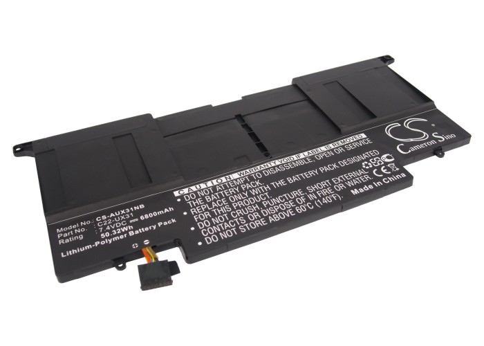 Акумулятор Asus UX31, UX31 Ultrabook, UX31A, UX31A Ultrabook, UX31A-1A, UX31A-2A, UX31A-2D, UX31A-R4004H, UX31E, UX31E Ultrabook, UX31E-1A, UX31E-1B, UX31E-1C, UX31E-DH52, UX31E-DH53, UX31E-DH72, UX31e-ma1, UX31e-mt1, UX31E-RSL8, UX31E-RY003V, - Зображення 2