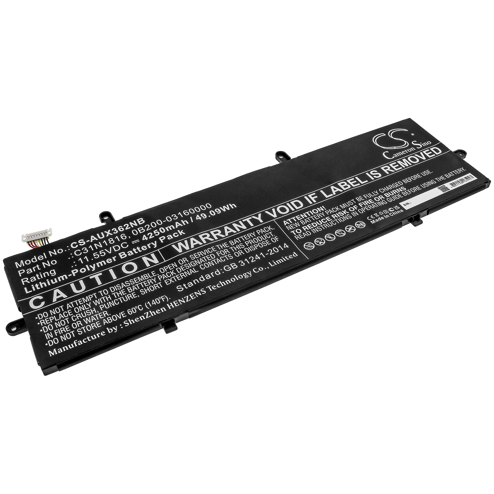 Акумулятор Asus Flip UX362, Q326FA, Q326FA-BI7T13, UX362, UX362FA, UX362FA i7, UX362FA-2B, UX362FA-2G, ZenBook 14 UX433FA-A5232R, ZenBook 14 UX433FA-A6168R, Zenbook 14 UX433FN-A5802T, Zenbook 14 UX433FN-N5230R, Zenbook 14 UX433FQ-A5032R, ZenBook 14
