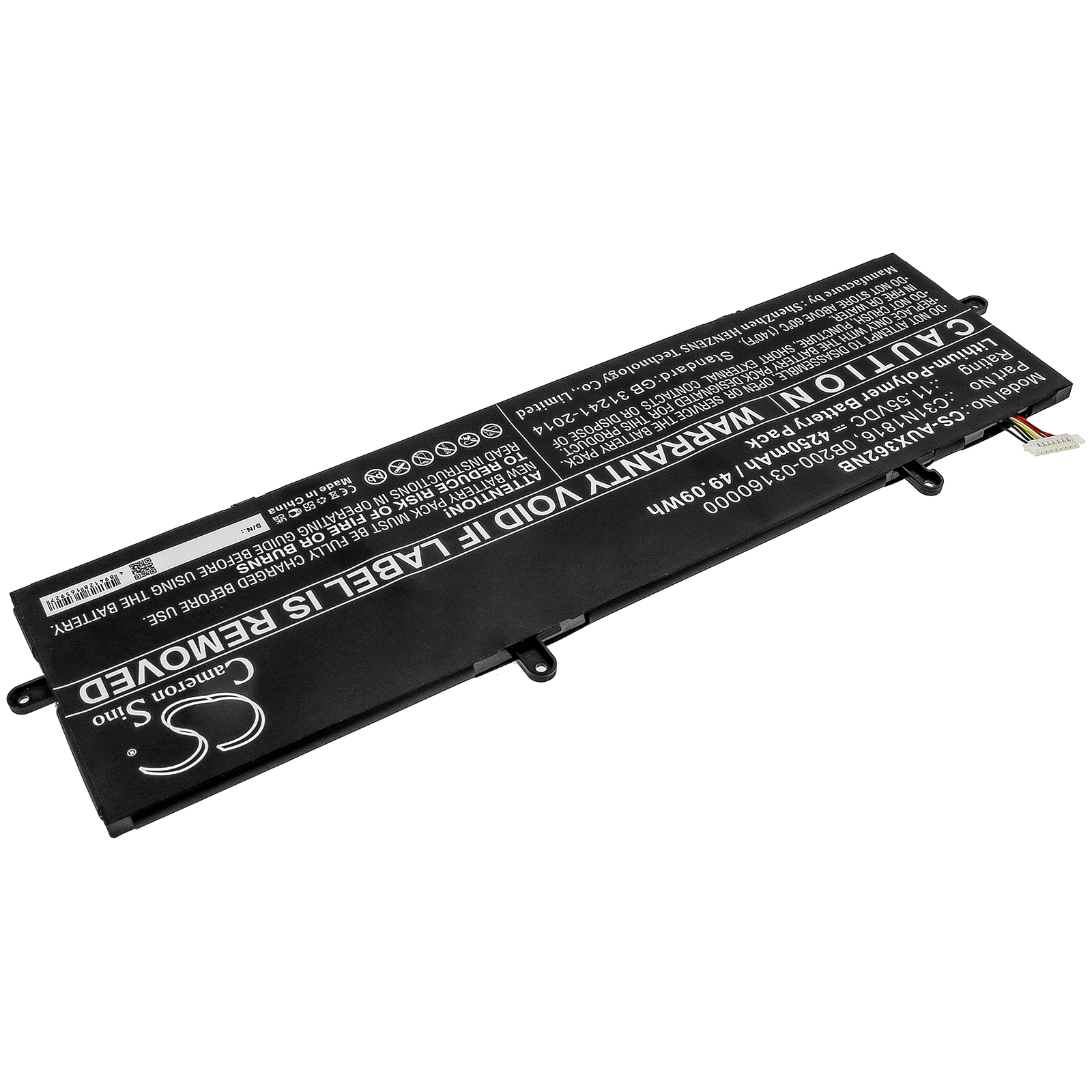 Акумулятор Asus Flip UX362, Q326FA, Q326FA-BI7T13, UX362, UX362FA, UX362FA i7, UX362FA-2B, UX362FA-2G, ZenBook 14 UX433FA-A5232R, ZenBook 14 UX433FA-A6168R, Zenbook 14 UX433FN-A5802T, Zenbook 14 UX433FN-N5230R, Zenbook 14 UX433FQ-A5032R, ZenBook 14 - Зображення 2