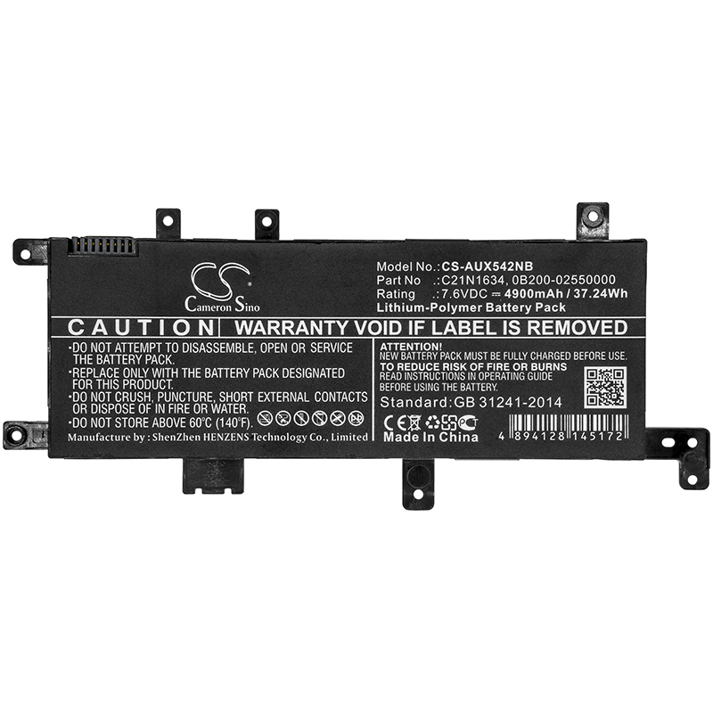 Акумулятор Asus A580B, A580UBA7100, A580UF, A580UR7100, A580UR8250, A580UR9000, F542BP, F542BP-GQ006T, F542BP-GQ017T, F542UA, F542UA-DB71, F542UA-DH71, F542UA-DM1159R, F542UA-DM1170R, F542UA-GQ1179T, F542UA-GQ740T, F542UA-GQ828R, F542UA-GQ941R, - Зображення 3