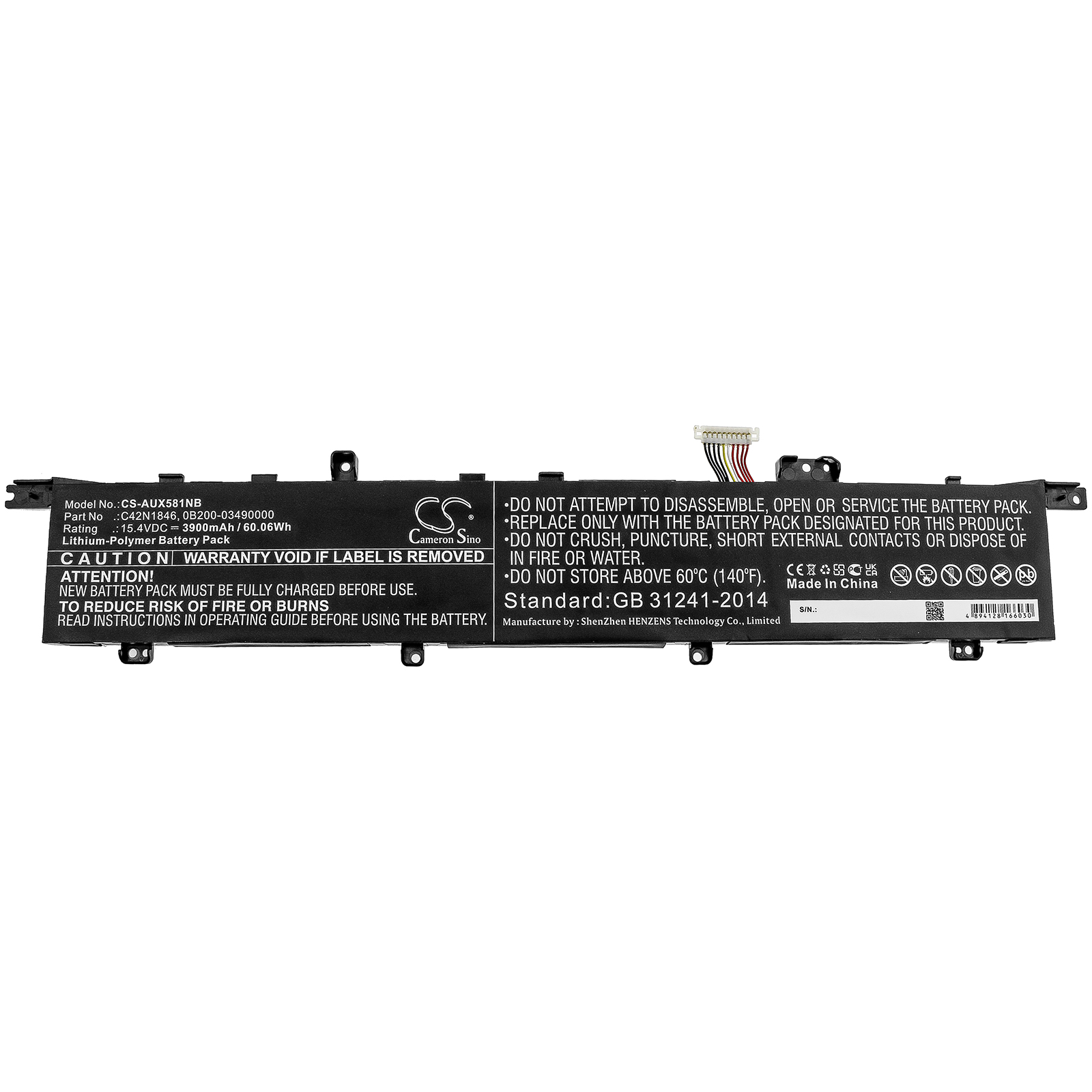 Акумулятор Asus UX581, UX581GV, ZenBook Duo Pro UX581GV, ZenBook Pro Duo UX581, ZenBook Pro Duo UX581GV, ZenBook Pro Duo UX581GV H2004T, Zenbook Pro Duo UX581GV-BP9702, Zenbook Pro Duo UX581GV-BP9901, ZenBook Pro Duo UX581GV-H2001R, ZenBook Pro Duo - Зображення 3