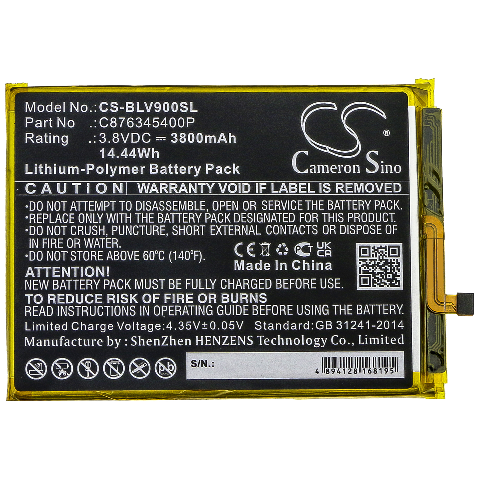 Акумулятор BLU G8 G0170, V0450UU, V9 - Зображення 3