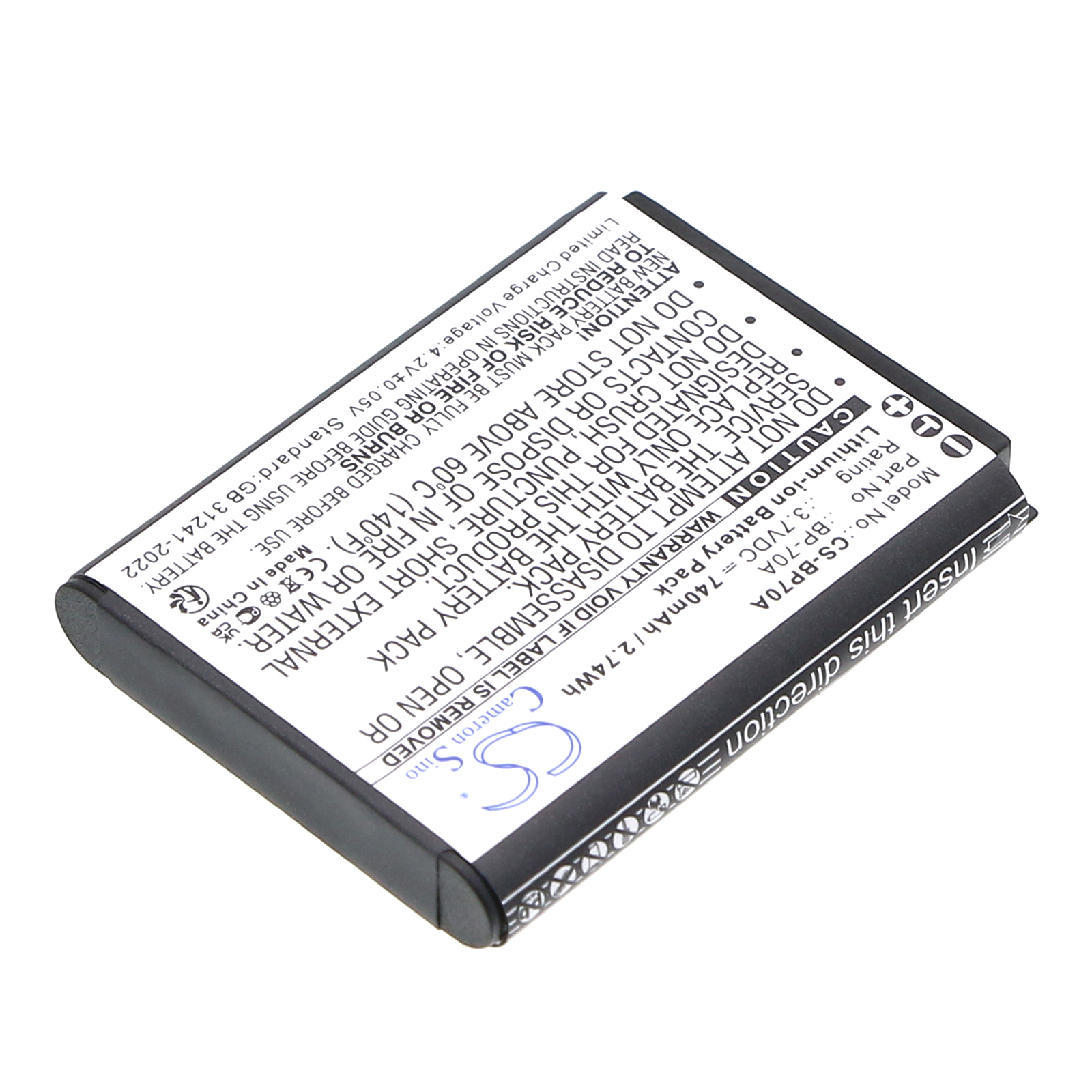 Акумулятор Samsung AQ100, DV100, DV101, DV150, DV150F, DV90, EC-MV800ZBPBUS, EC-PL120ZBPBUS, EC-SL50ZZBPBUS, EC-ST65ZZBPUUS, EC-ST95ZZBPBUS, ES30, ES65, ES67, ES70, ES71, ES73, ES74, ES75, ES78, ES80, ES81, ES90, ES91, ES95, MV800, N9V, PL100, - Зображення 2