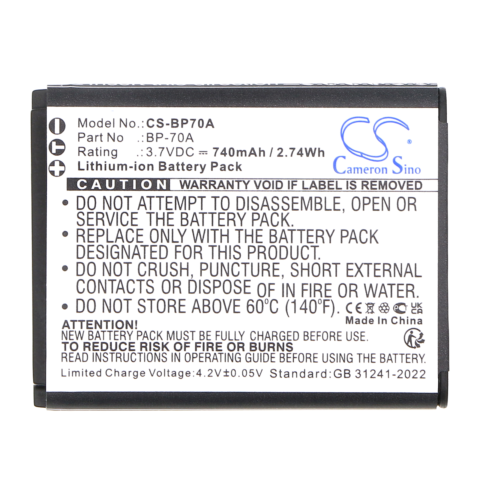 Акумулятор Samsung AQ100, DV100, DV101, DV150, DV150F, DV90, EC-MV800ZBPBUS, EC-PL120ZBPBUS, EC-SL50ZZBPBUS, EC-ST65ZZBPUUS, EC-ST95ZZBPBUS, ES30, ES65, ES67, ES70, ES71, ES73, ES74, ES75, ES78, ES80, ES81, ES90, ES91, ES95, MV800, N9V, PL100, - Зображення 3