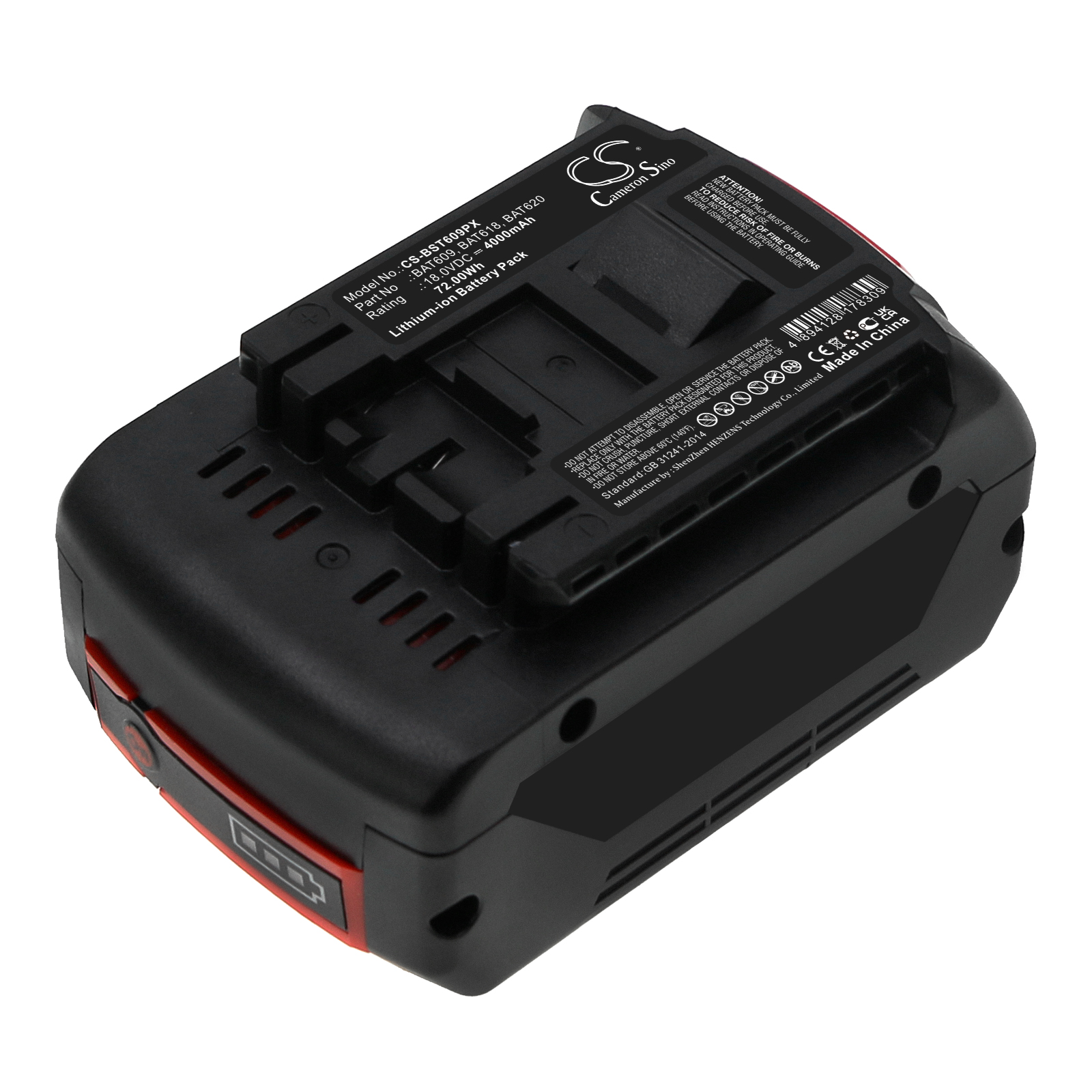 Акумулятор Bosch 17618, 17618-01, 25618-01, 25618-02, 26618, 3601H61S10, 36618-02, 36618B, 37618, 37618-01, CCS180, CCS180B, CCS180K, CFL180, CRS180, CRS180B, CRS180K, DDB181, DDBB180, DDS181, GBH 18 V-LI, GCB 18 V-LI, GDR 18 V-LI, GDS 18 V-LI, GDS