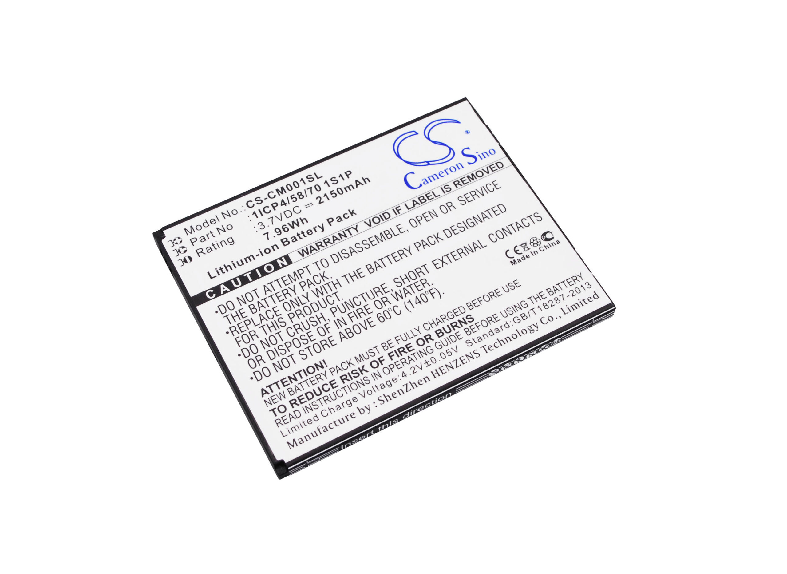 Акумулятор Custom Battery Pack 1ICP4/58/70 1S1P
