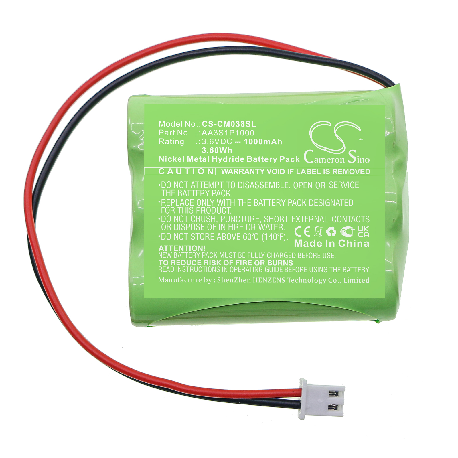 Акумулятор Custom Battery Packs AA3S1P1000 - Зображення 3