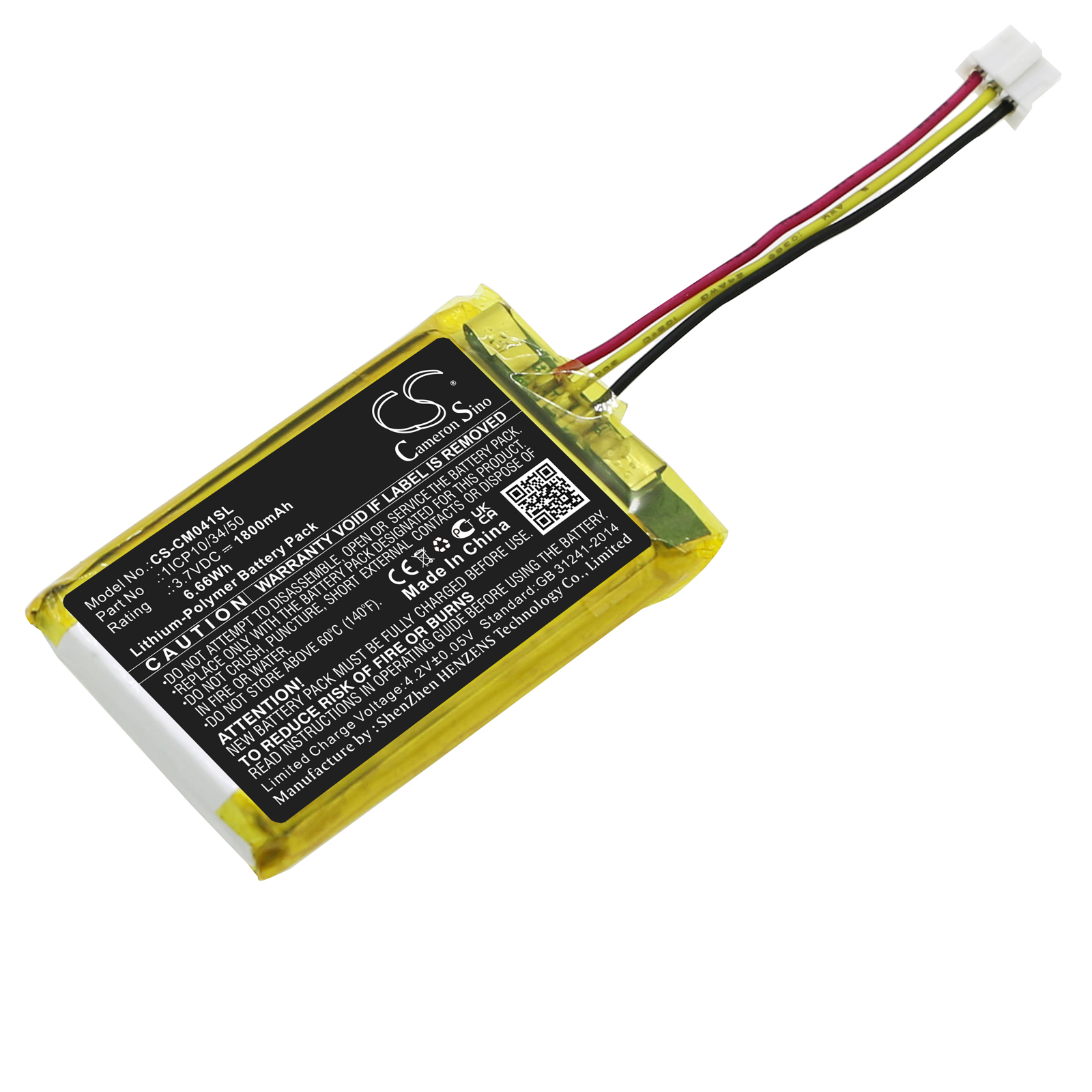 Акумулятор Custom Battery Packs 1ICP10/34/50