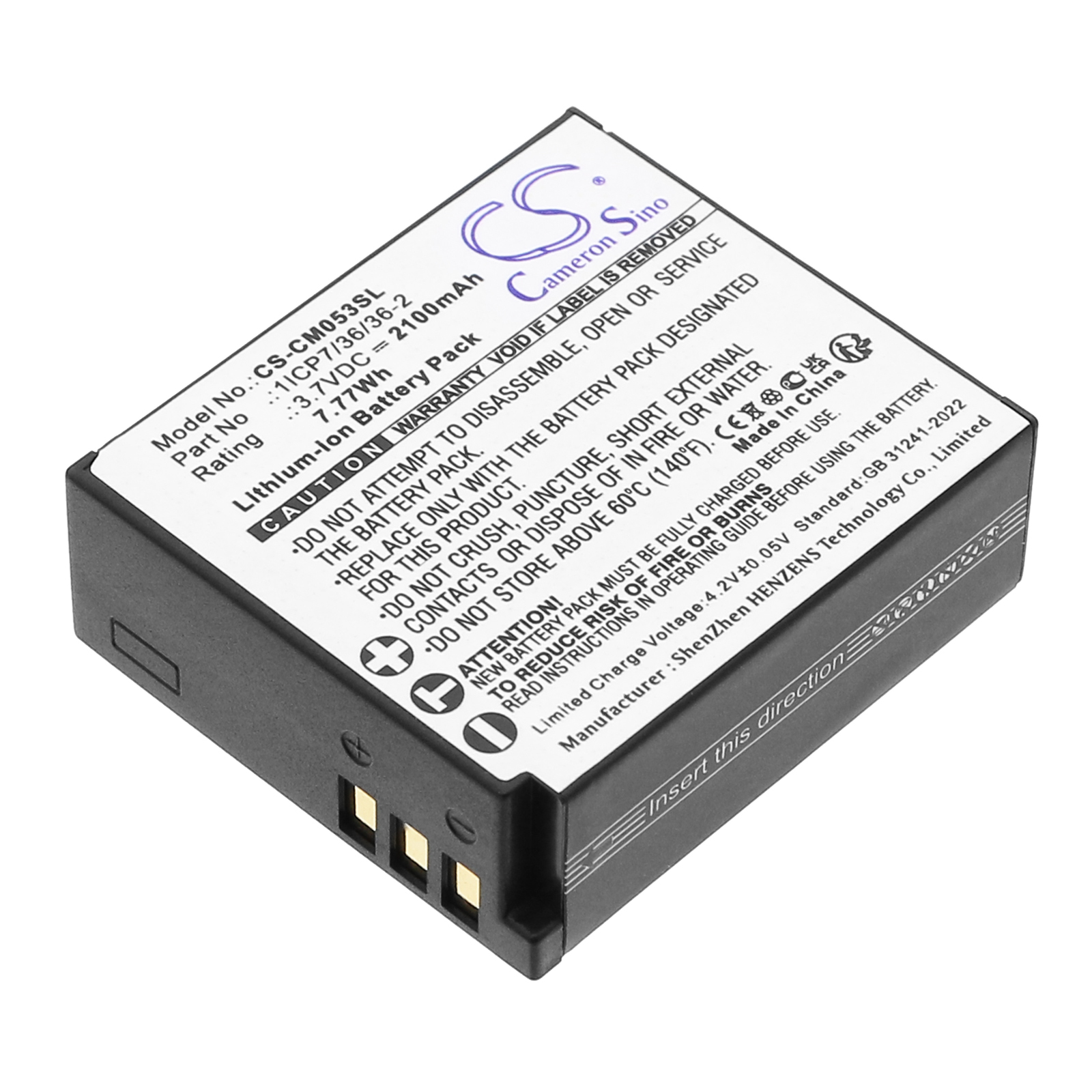 Акумулятор Custom Battery Pack 1ICP7/36/36-2