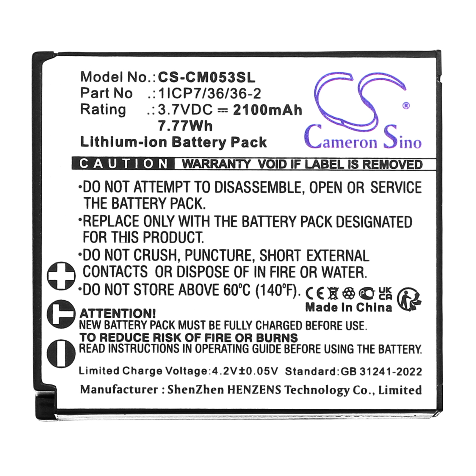 Акумулятор Custom Battery Pack 1ICP7/36/36-2 - Зображення 3