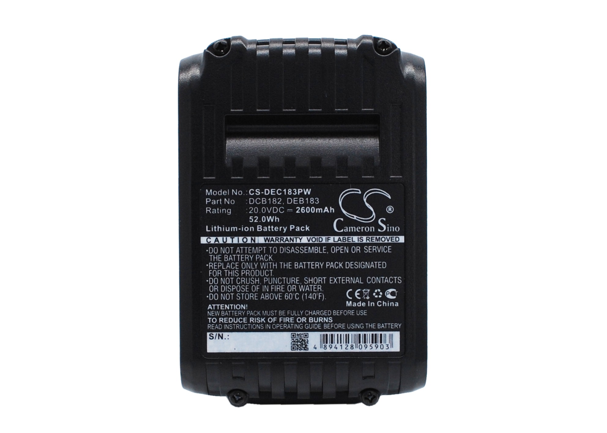 Акумулятор DeWalt 120V MAX, 12V MAX Li-ion, 20V MAX, 60V MAX, CL3.C18S, DCB184, DCB184-XJ, DCB184-XR, DCD700, DCD710, DCD710D2-QW, DCD710N, DCD710S2, DCD740, DCD740B, DCD771, DCD776, DCD780, DCD780B, DCD780C2, DCD780L2, DCD780N, DCD785, DCD785C2,