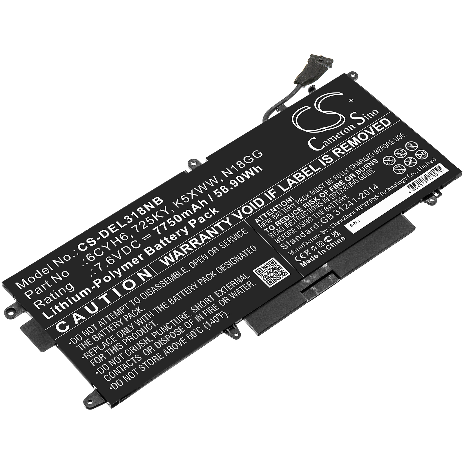 Акумулятор DELL Latitude 12 5289, Latitude 5289, Latitude E5289, Latitude L3180, N003L7390-C-D1606FTCN, N012L7390-C-D1706FTCN
