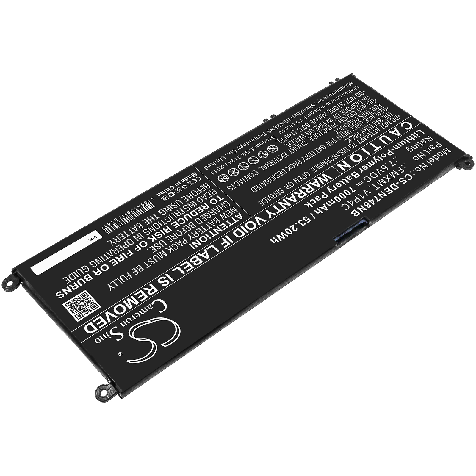Акумулятор DELL Chromebook 13 3380, Chromebook 13 3380-6TXJ4, Chromebook 13 3380-7TFG4H, Chromebook 3380, Inspiron 7486 Chromebook 14 2- - Зображення 2