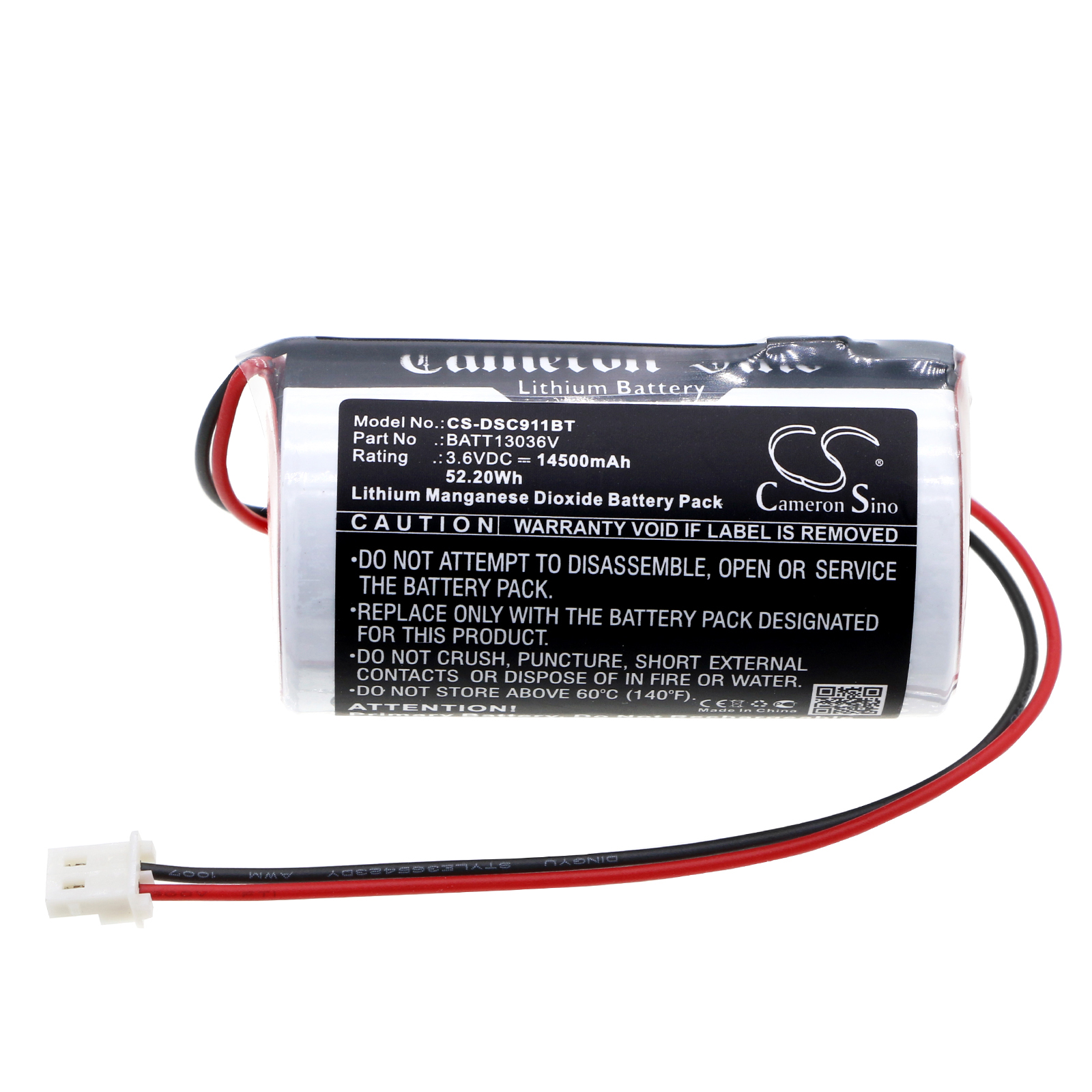 Акумулятор DSC PGX901, PGX911, PowerG PG9911, PowerG PG9911 Siren, PowerG wireless PG9901 sirens, PowerG wireless PG9911 sirens - Зображення 3