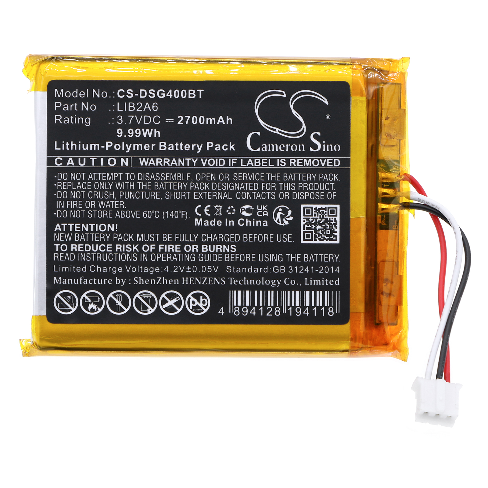 Акумулятор Visonic B3G-220, BGS-220, Transmitter VLE-320 - Зображення 3