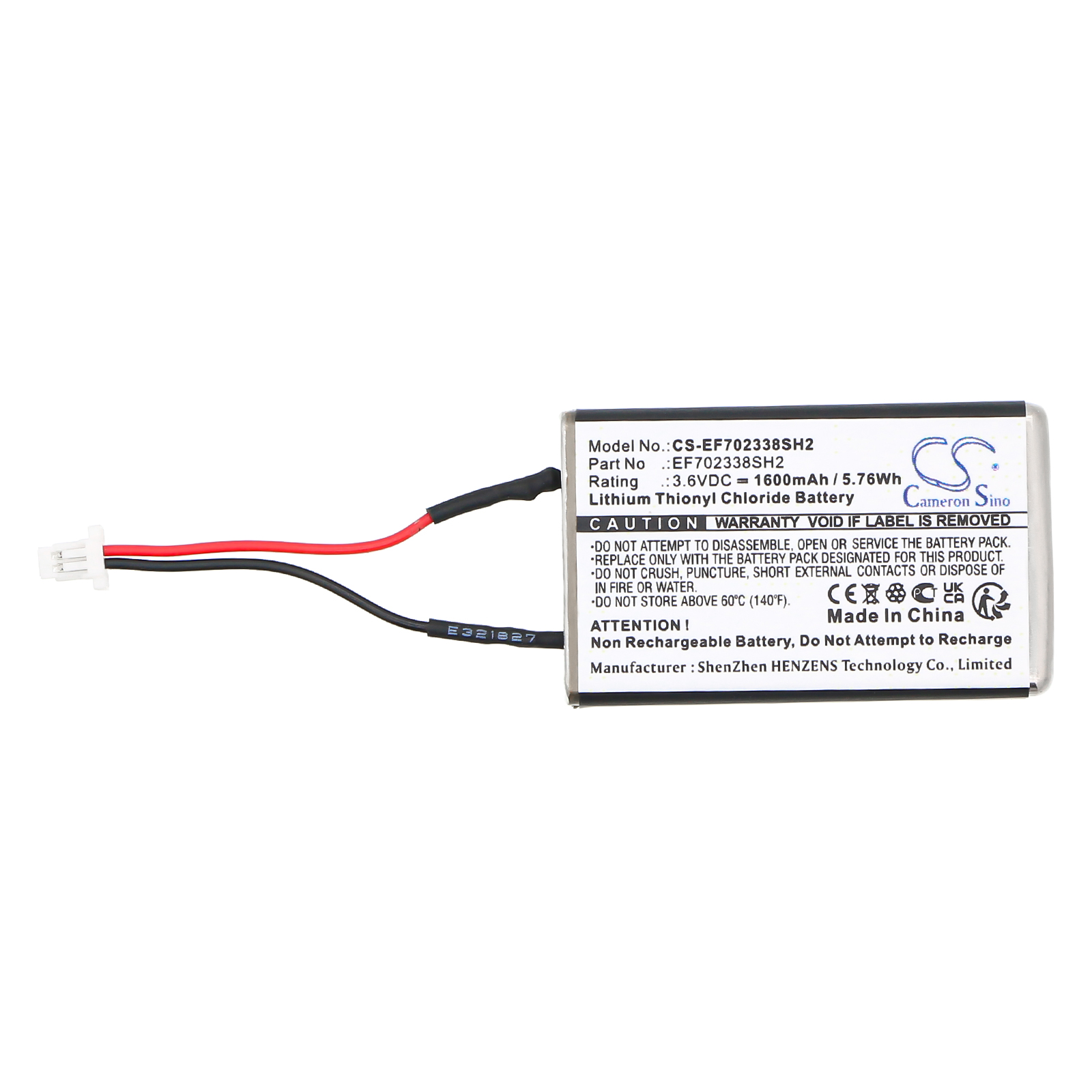 Акумулятор CameronSino CS-EF702338SH2 - Зображення 3