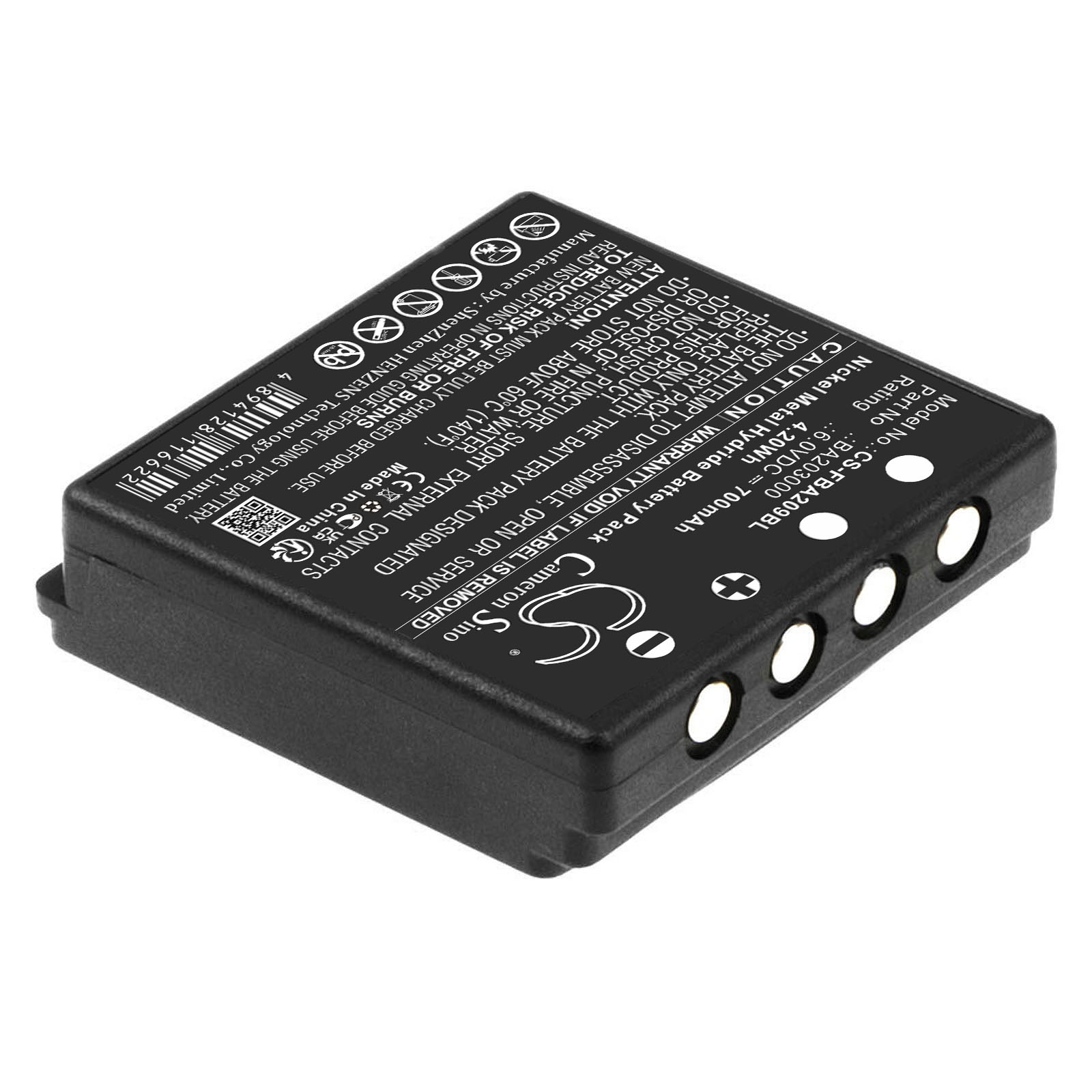 Акумулятор HBC FBFUB09N, FUB 9NM 6V, FUB9NM, Linus 4, Linus 6, Micron 4, Micron 6, Radiomatic Eco, Remote Control Crane Truck Dri, Spectrum 1, Spectrum 2, Spectrum A, Spectrum B, Technos - Зображення 2