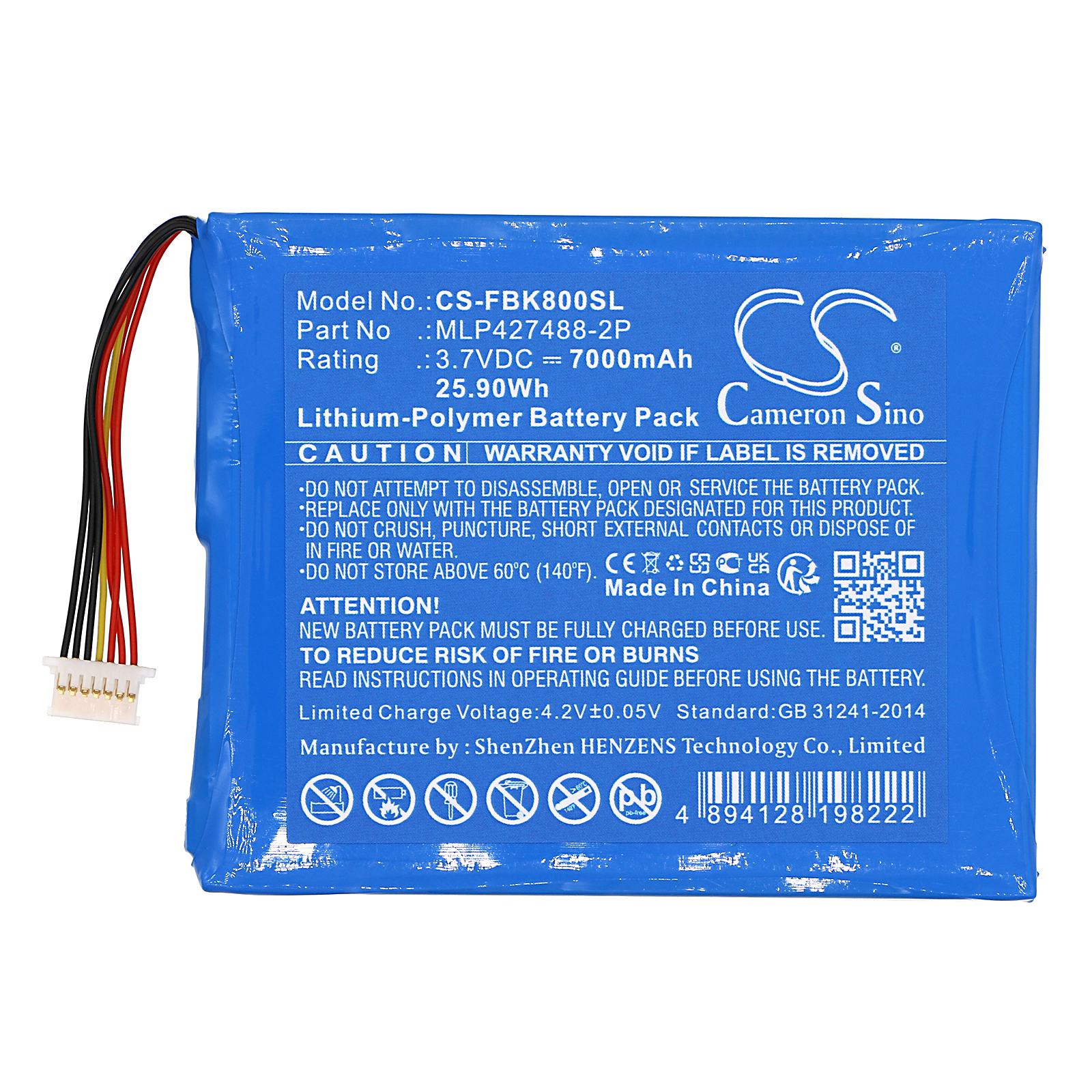 Акумулятор Fieldbook K80, K80 G2, Rugline RT86 Industrie Tablet - Зображення 3