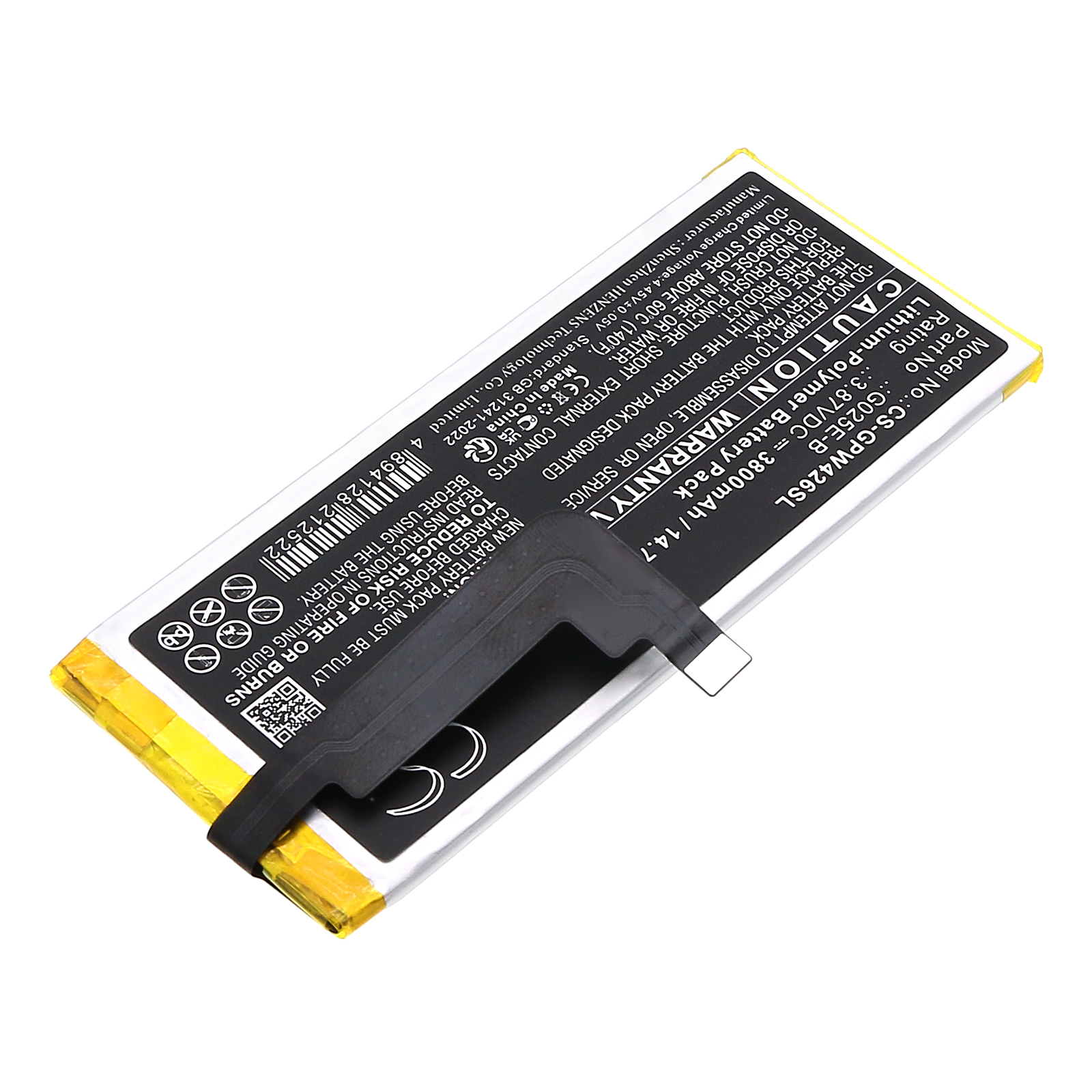 Акумулятор Google G025E, G025H, G6QU3, GD1YQ, Pixel 4A 5G - Зображення 2