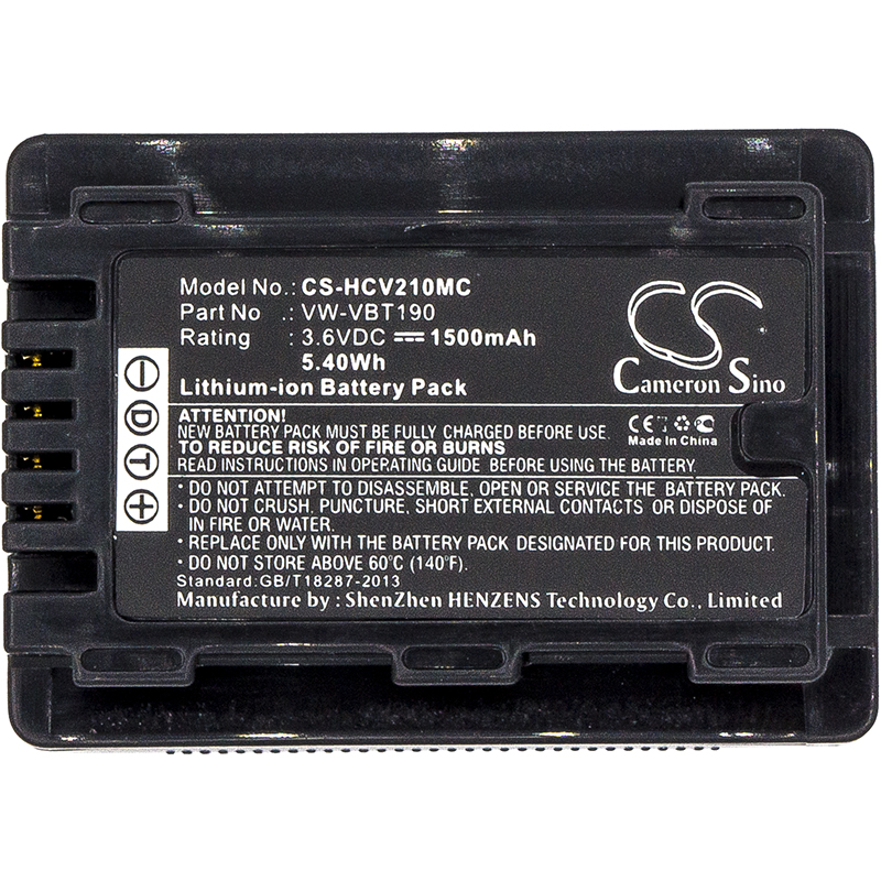 Акумулятор Panasonic HC-250EB, HC-550EB, HC-727EB, HC-750EB, HC-770EB, HC-989, HC-V110, HC-V110GK, HC-V110MGK, HC-V130, HC-V210, HC-V210GK, HC-V210M, HC-V210MGK, HC-V270, HC-V520, HC-V520GK, HC-V520M, HC-V520MGK, HC-V720, HC-V720GK, HC-V720M, - Зображення 3