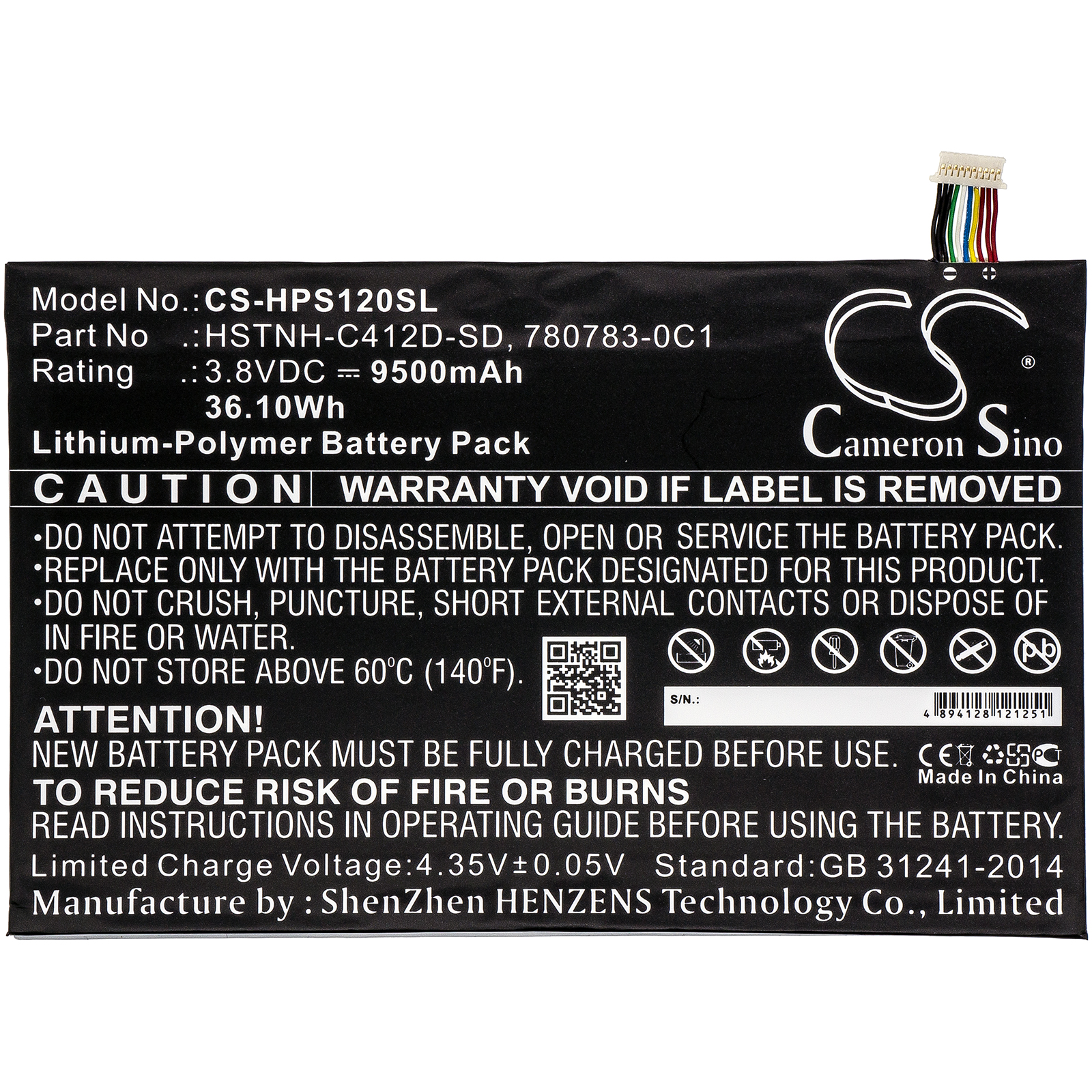 Акумулятор HP K7X87AA, K7X87AA#ABA, K7X88AA, Pro Slate 12, QC8074 - Зображення 3