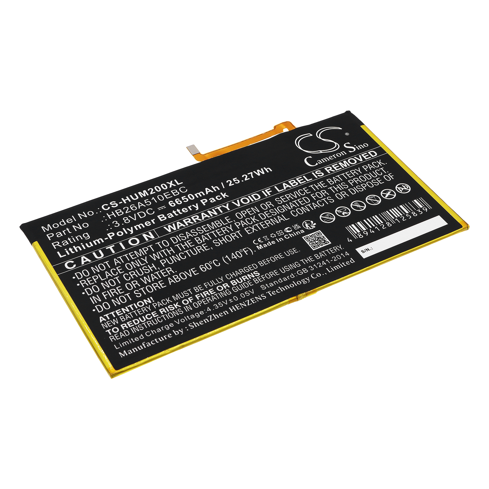 Акумулятор Huawei BAH-L09, FDR-A01w, FDR-A03L, M2-A01L, M2-A01W, M3 Lite 10, Mediapad M2 10.0, Mediapad M2 10.0 Premium Editi, Mediapad M2 10.0 Standard Edit, MediaPad M2 10.1, MediaPad M2 10.1 TD-LTE, MediaPad M2 10.1 Youth, MediaPad M2 10.1 Youth