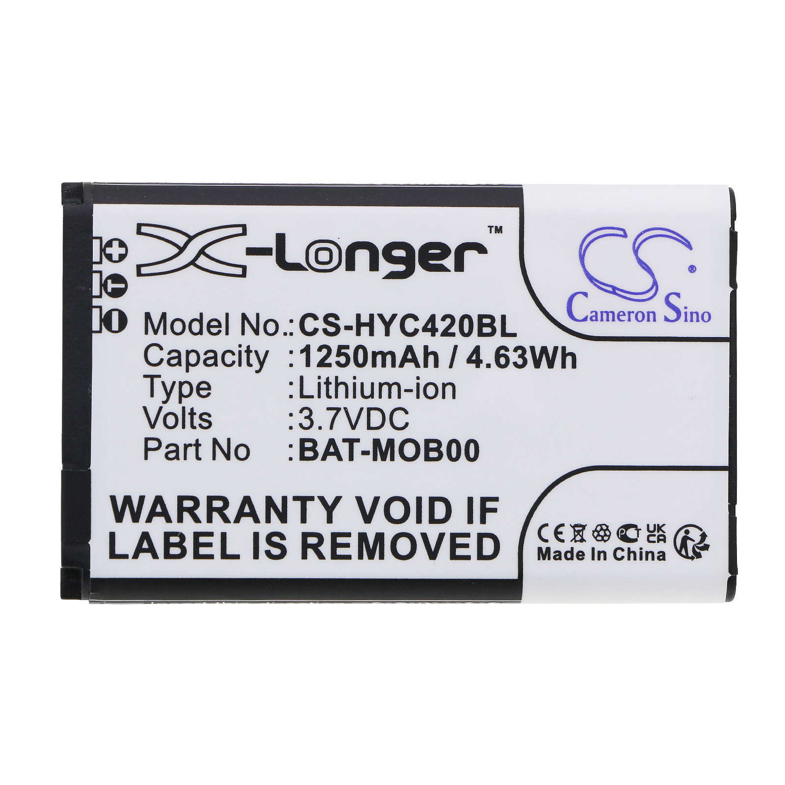 Акумулятор Honeywell 70e, 75e, Captuvo 70e, Captuvo 75e, Captuvo SL22, Captuvo SL22 Sled, Captuvo SL42, Captuvo SL42 Sled, Captuvo SL62 Enterprise Sled, SL22, SL42, SL62 - Зображення 3