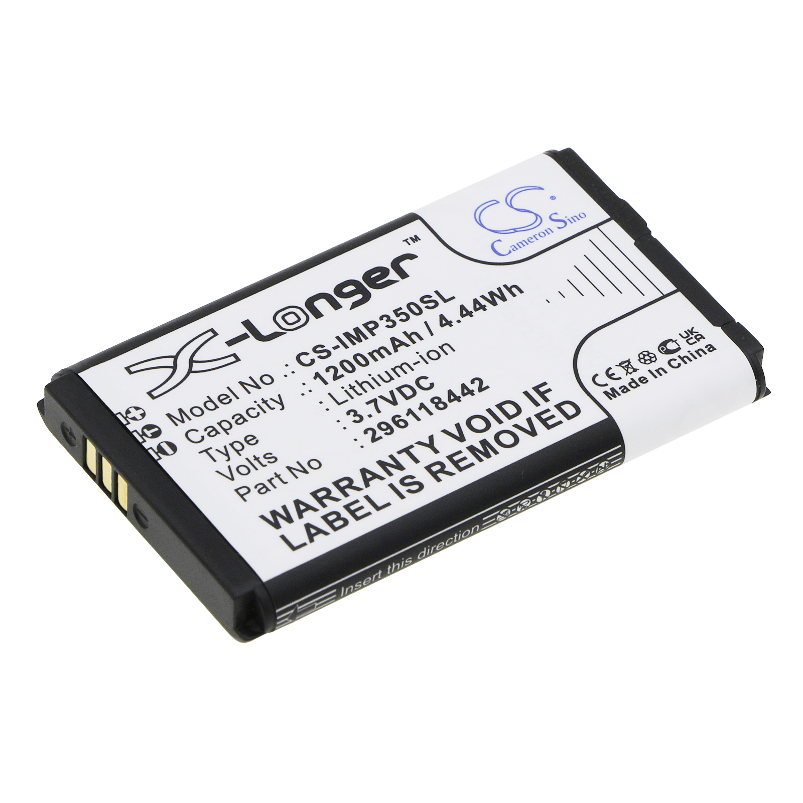 Акумулятор Ingenico iMP350, iMP350-01P1575A, IMP350-USBLU01A, IMP350-USBLU03A, IMP350-USSCN01A, iSMP, iSMP Companion