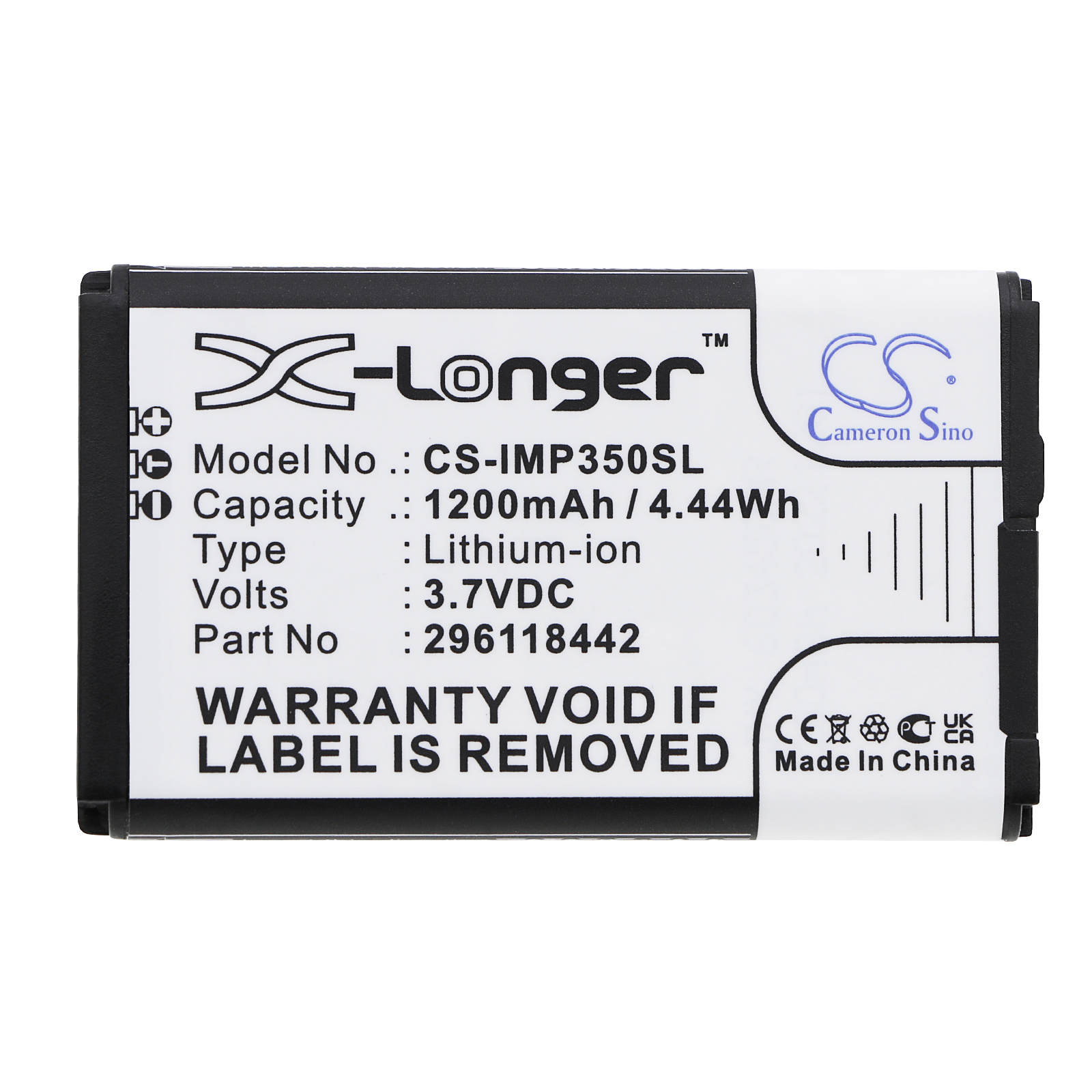 Акумулятор Ingenico iMP350, iMP350-01P1575A, IMP350-USBLU01A, IMP350-USBLU03A, IMP350-USSCN01A, iSMP, iSMP Companion - Зображення 3
