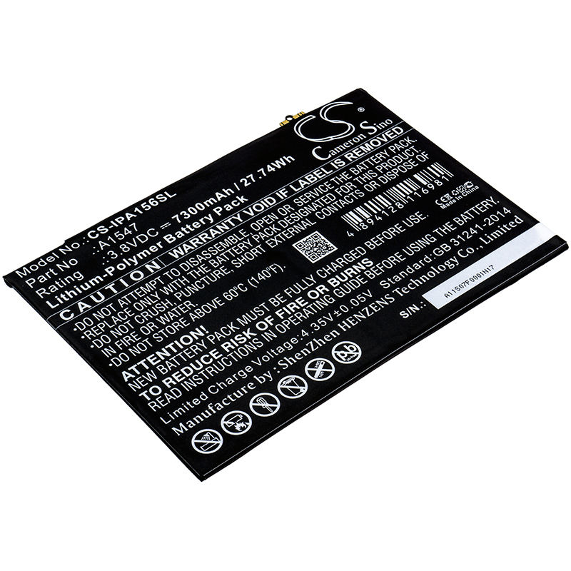 Акумулятор Apple A1547, A1566, A1567, iPad 6, iPad Air 2, iPad Air 2 WiFi, MGKL2LL/A, MGL12LL/A, MGTX2LL/A, MH1J2LL/A, MH2M2LL/A, MH2N2LL/A, MH2P2LL/A, MH2U2LL/A, MH2V2LL/A, MH2W2LL/A, MH312LL/A, MH322LL/A, MH332LL/A