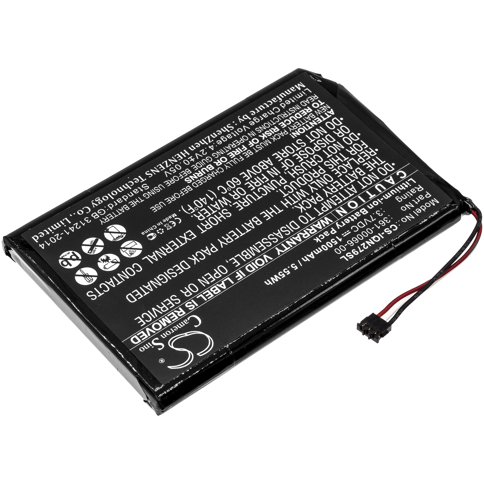 Акумулятор Garmin 010-01378-01, 2689LMT 6-inch, DEZL 760LM, Dezl 760LMT, Dezl 760LMT-D, DEZL 770LM, Nuvi 2689LMT, Nuvi 2757, Nuvi 2757LM, Nuvi 2797, Nuvi 2797LMT, NuviCam 6, NuviCam LM, NuviCam LMTHD - Зображення 2