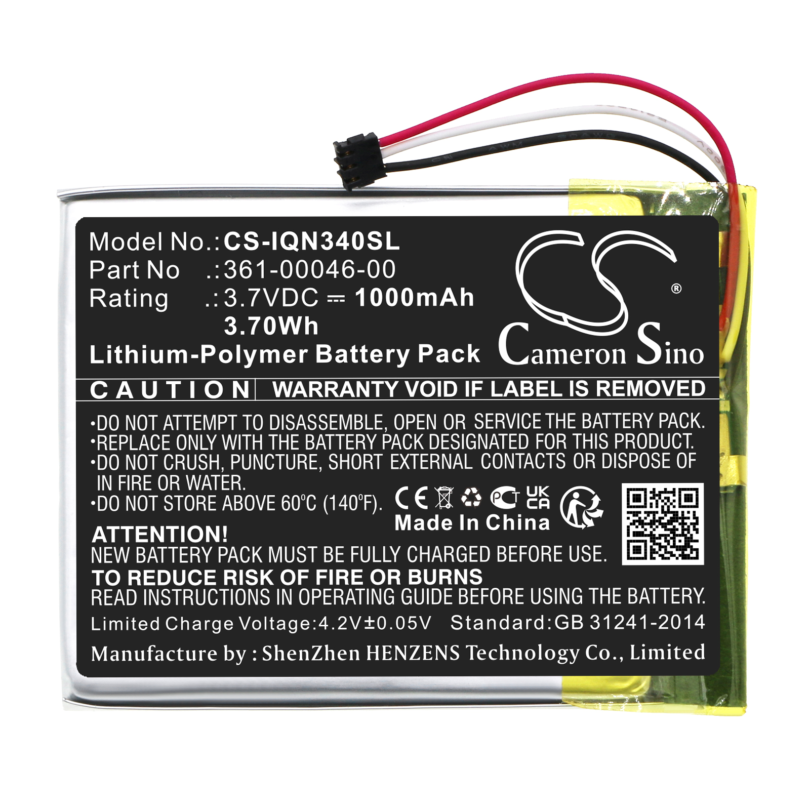 Акумулятор Garmin Dash Cam 20, Nuvi 3400, Nuvi 3450, Nuvi 3450LM, Nuvi 3450M, Nuvi 3490LMT, Nuvi 3550LM, Nuvi 3750, Nuvi 4290LM, Nuvi GDR35, Nuvi GDR43, Nuvi GDR45 - Зображення 3