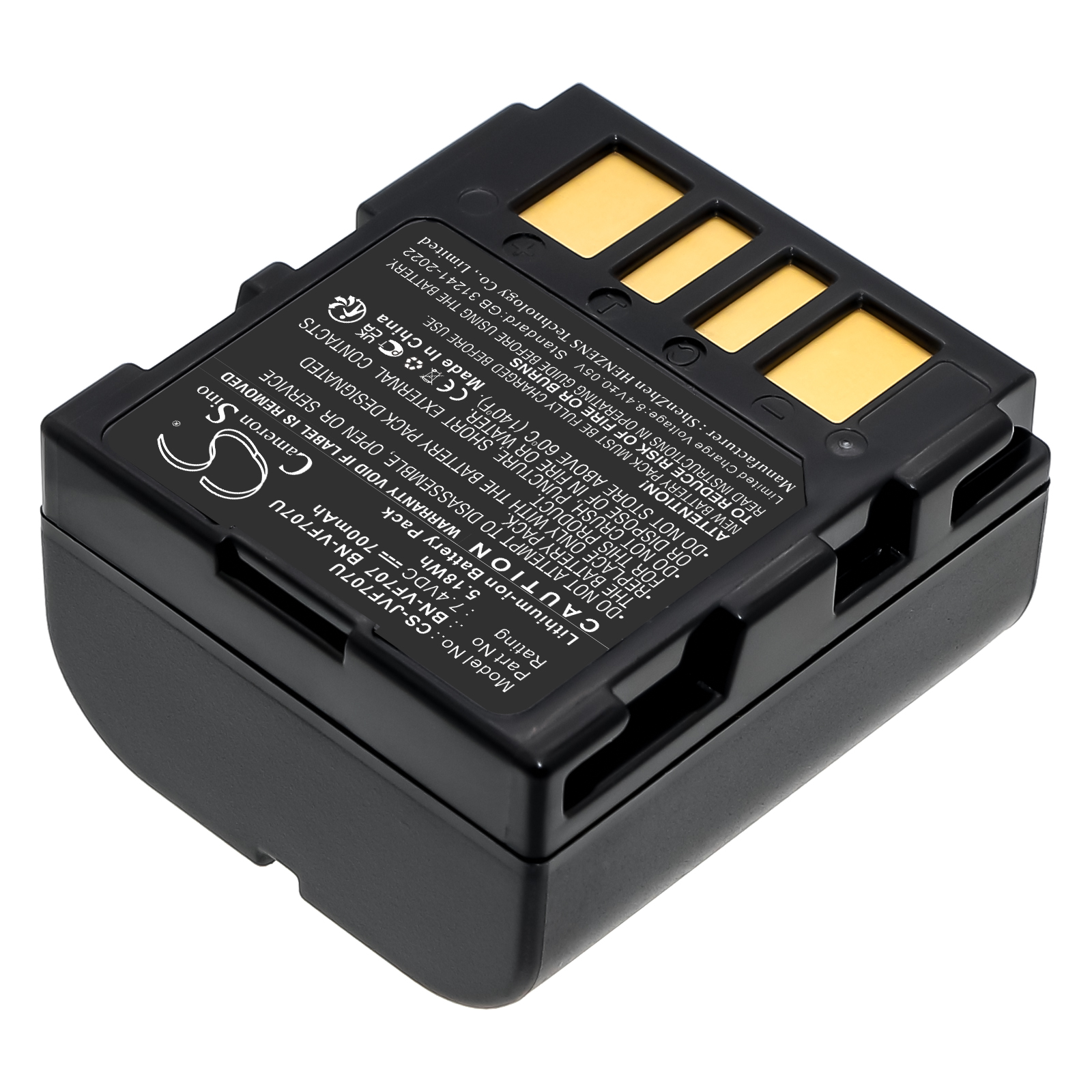 Акумулятор JVC GR-D240, GR-D246, GR-D247, GR-D250, GR-D250U, GR-D250US, GR-D270, GR-D270US, GR-D271US, GR-D275, GR-D275US, GR-D290, GR-D290AC, GR-D290AH, GR-D290US, GR-D295US, GR-DF420, GR-DF430US, GR-DF450US, GR-DF470, GR-DF470US, GR-DF550US, - Зображення 2