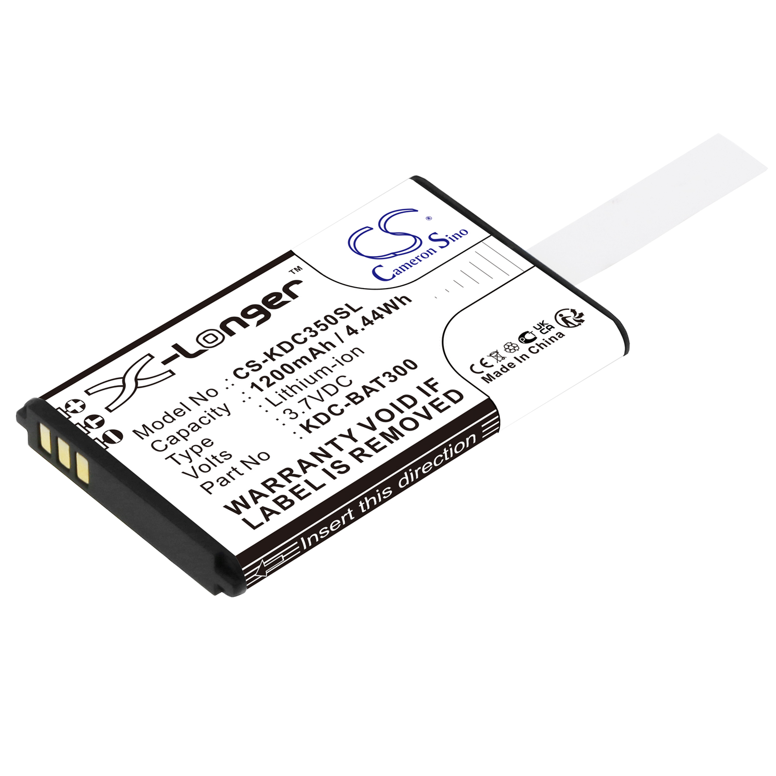 Акумулятор KOAMTAC KDC-250, KDC-300, KDC350CF-G6SR-R2, KDC350CFi-G6SR-3K-R2, KDC350CFi-G6SR-R2, KDC350CFi-G6SR-R2-WFG, KDC350C-G6SR-3K-R2, KDC350C-G6SR-R2, KDC350CG-G6SR-R2, KDC350CGi-G6SR-R2, KDC350CGi-SF, KDC350CGi-SR, KDC350CG-SF, KDC350CG-SR,