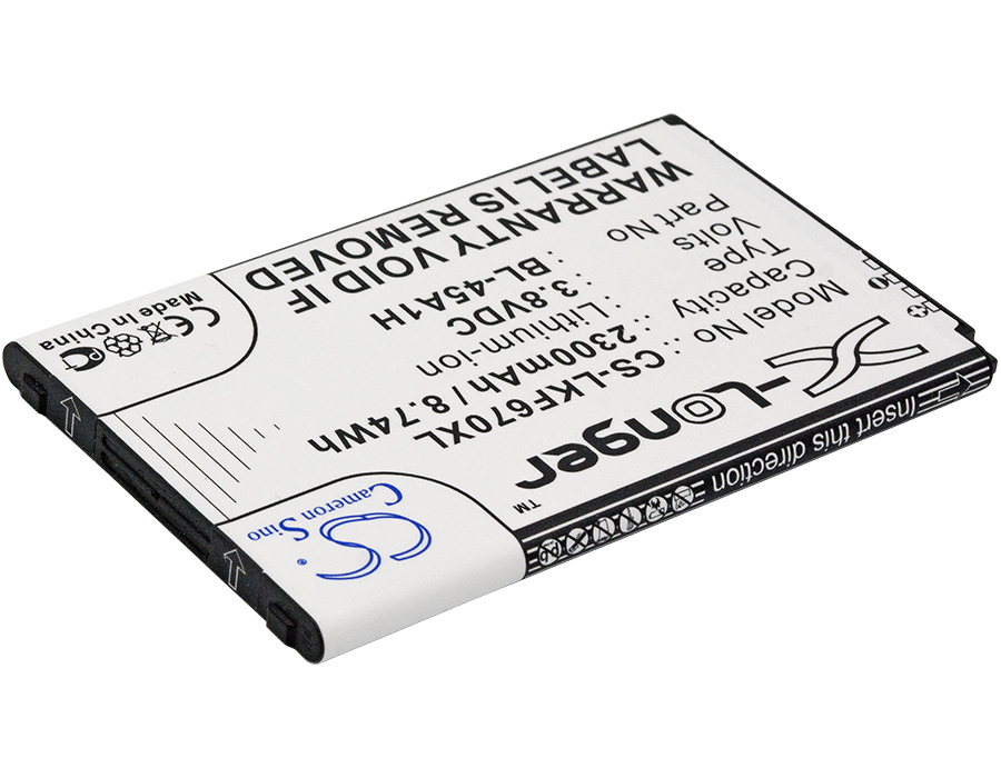 Акумулятор LG F670, F670K, F670L, F670S, K10, K10 4G LTE, K10 Dual SIM, K10 LTE, K410, K420N, K425, K428, K428SG, K430, K430DS, K430DSF, K430dsY, K430N, KG10, L61AL, L62VL, M2, MS428, Premier, Q10 - Зображення 2