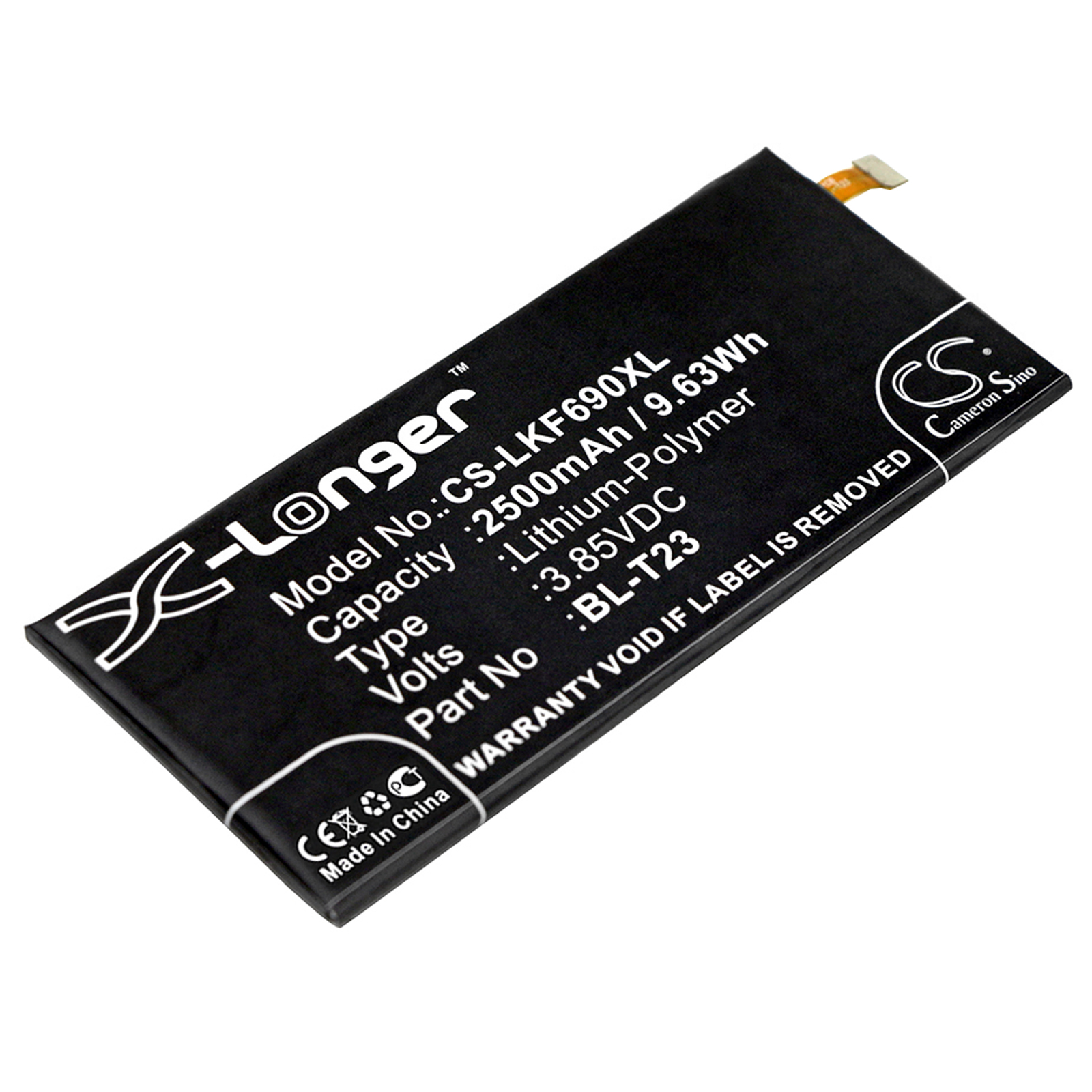 Акумулятор LG F690L, F690S, K500, K500H, K580, K580AR, K580F, K580H, K580Y, X Cam, X Cam 4G