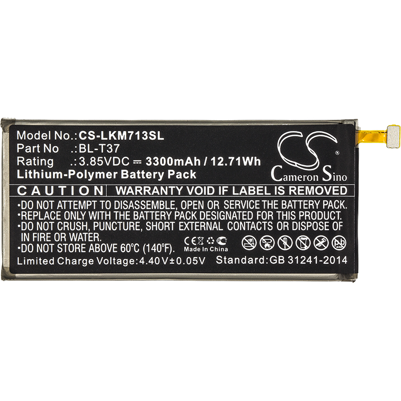 Акумулятор LG L713DL, LG-Q710AL, LM-L713DL, LMQ710BAW, LM-Q710CS, LMQ710FA, LMQ710FM, LMQ710HS, LMQ710HSW, LM-Q710MS, LMQ710NAW, LMQ710RA, LMQ710YAW, LMQ710YBW, LMQ710YMW, LM-V405UA, Q Note+ Dual SIM, Q Stylus Alpha, Q Stylus Alpha LTE-A, Q Stylus - Зображення 3