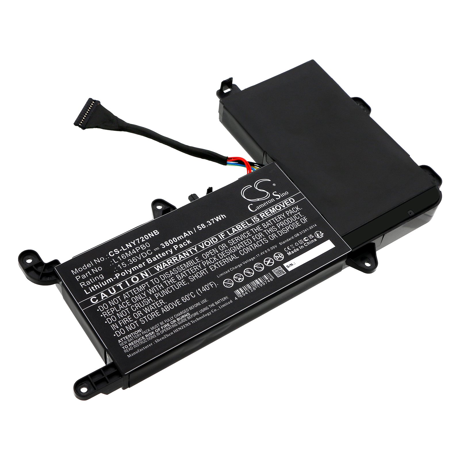Акумулятор Lenovo Legion Y720 15IKB 80VR002EMH, Legion Y720 15IKB 80VR007VAU, Legion Y720 15IKB 80VR00HGAU, Legion Y720-15, Legion Y720-15IKB, Legion Y720-15IKB(80VR/81CQ), Legion Y720-15IKB(80VR0001), Legion Y720-15IKB(80VR002WGE), Legion