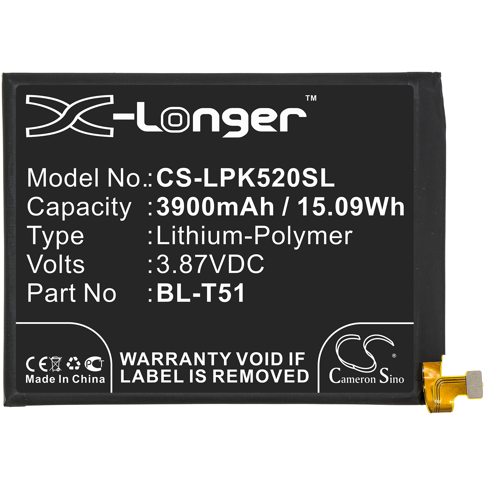 Акумулятор LG K420, K420BMW, K52, K52 2020, K520BMW, K520EMW, K525, K525BMW, K62 2020, K62+ 2020, LMK420BMW, LMK520BMW, LMK520EMW, LMK525BMW, LMQ520N, Q52 2020, Q520N - Зображення 3
