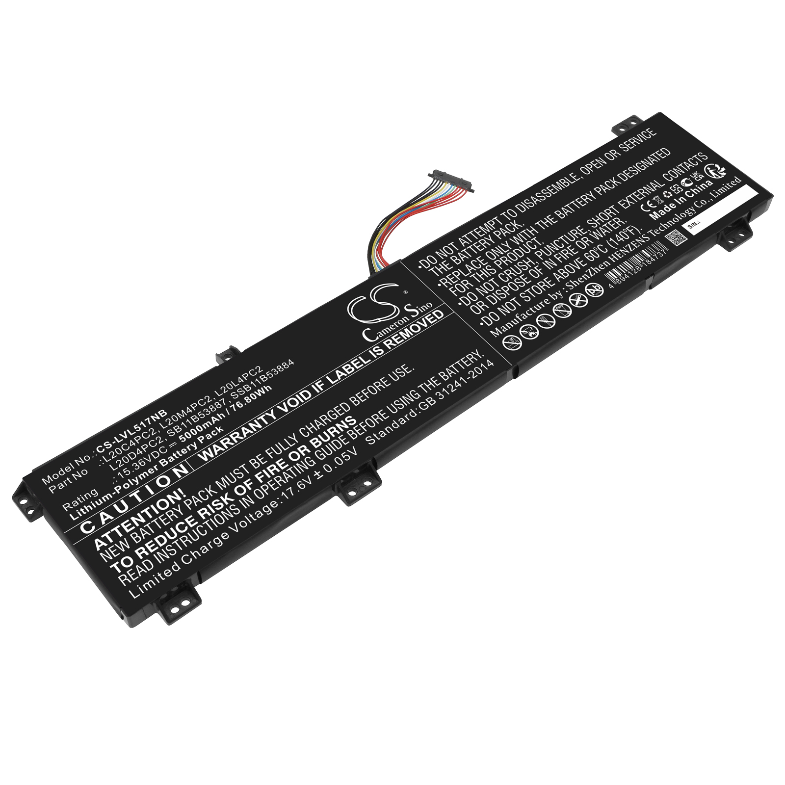 Акумулятор Lenovo Legion 5 17ACH6-82JY005TUS, Legion 5 17ACH6-82K00002KR, Legion 5 17ACH6-82K00009FR, Legion 5 17ACH6-82K0000KBM, Legion 5 17ACH6-82K0000THV, Legion 5 17ACH6-82K00017GM, Legion 5 17ACH6-82K0001EGM, Legion 5 17ACH6-82K0001RMB, Legion
